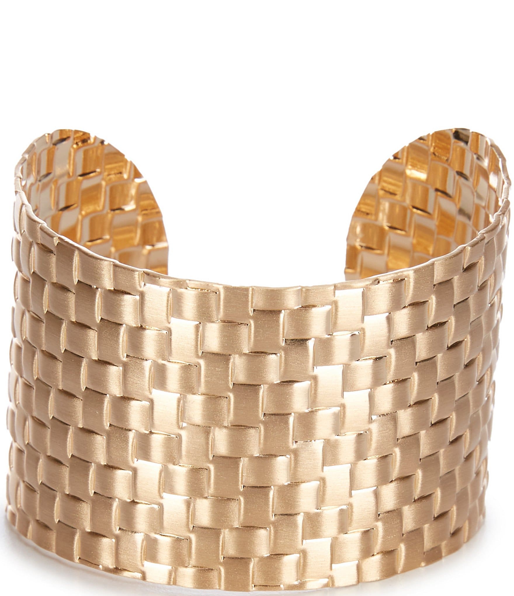 Southern Living Metal Woven Cuff Bracelet