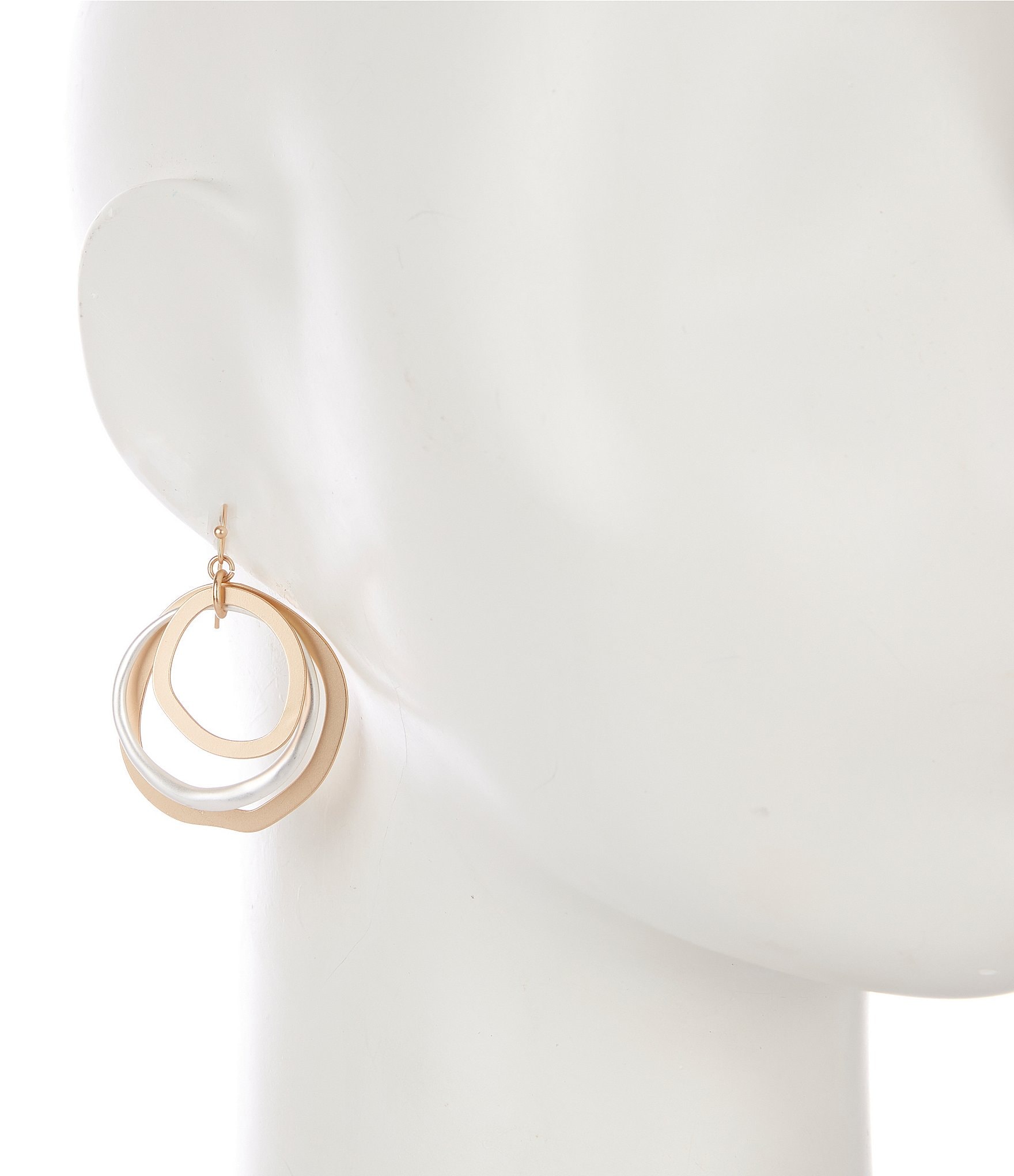 Southern Living Multi Textured Orbital Drop Earrings