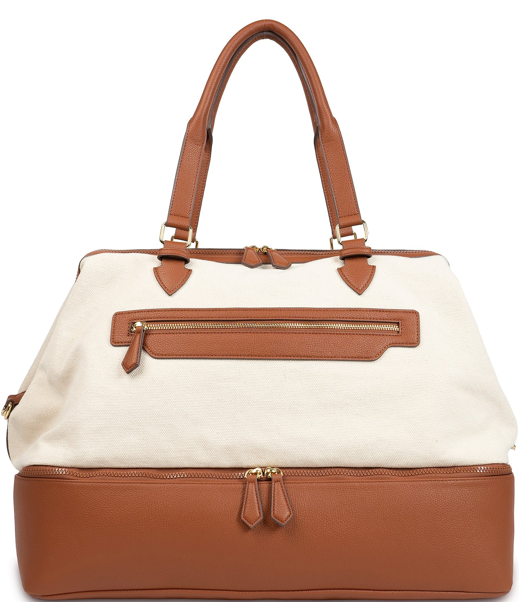 Southern Living Natural Canvas Detail Weekender Bag