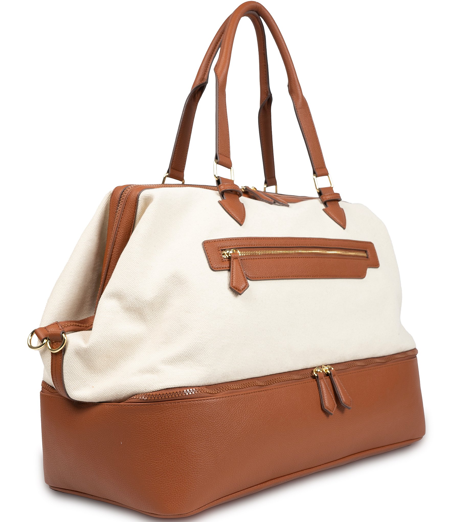 Southern Living Natural Canvas Detail Weekender Bag