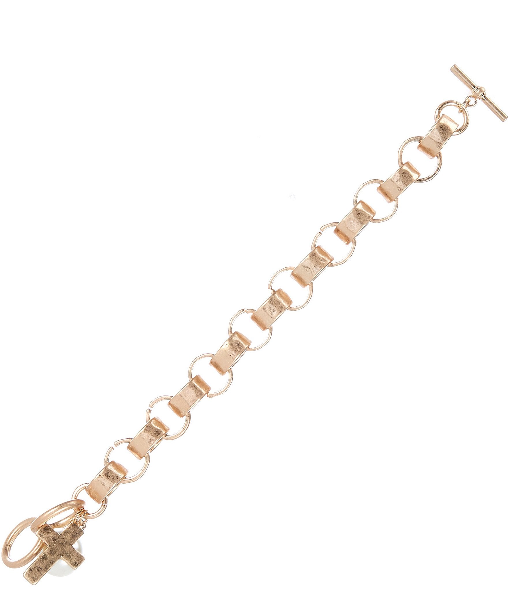 Southern Living Oversized Link Bracelet with Cross