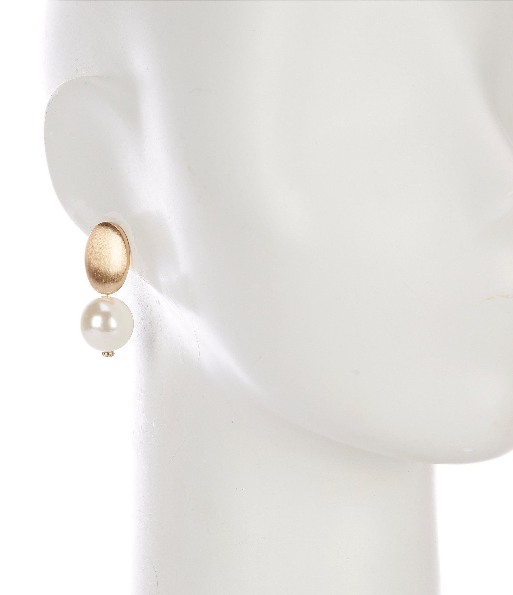 Southern Living Pearl Oval Drop Earrings