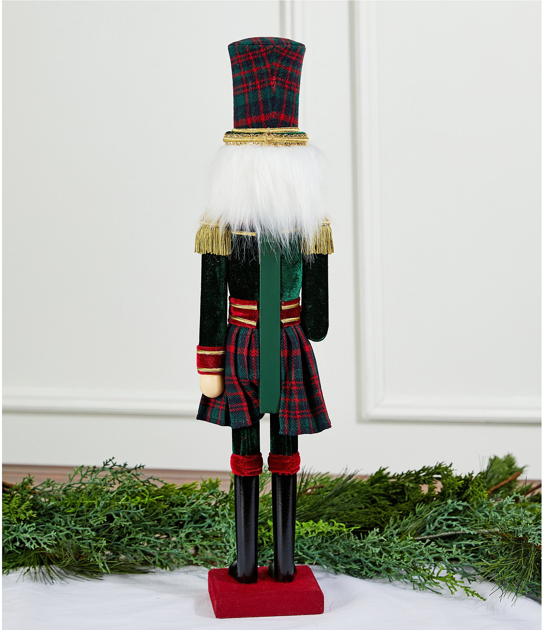Southern Living Plaid Tidings Collection Classic Nutcracker Figurine