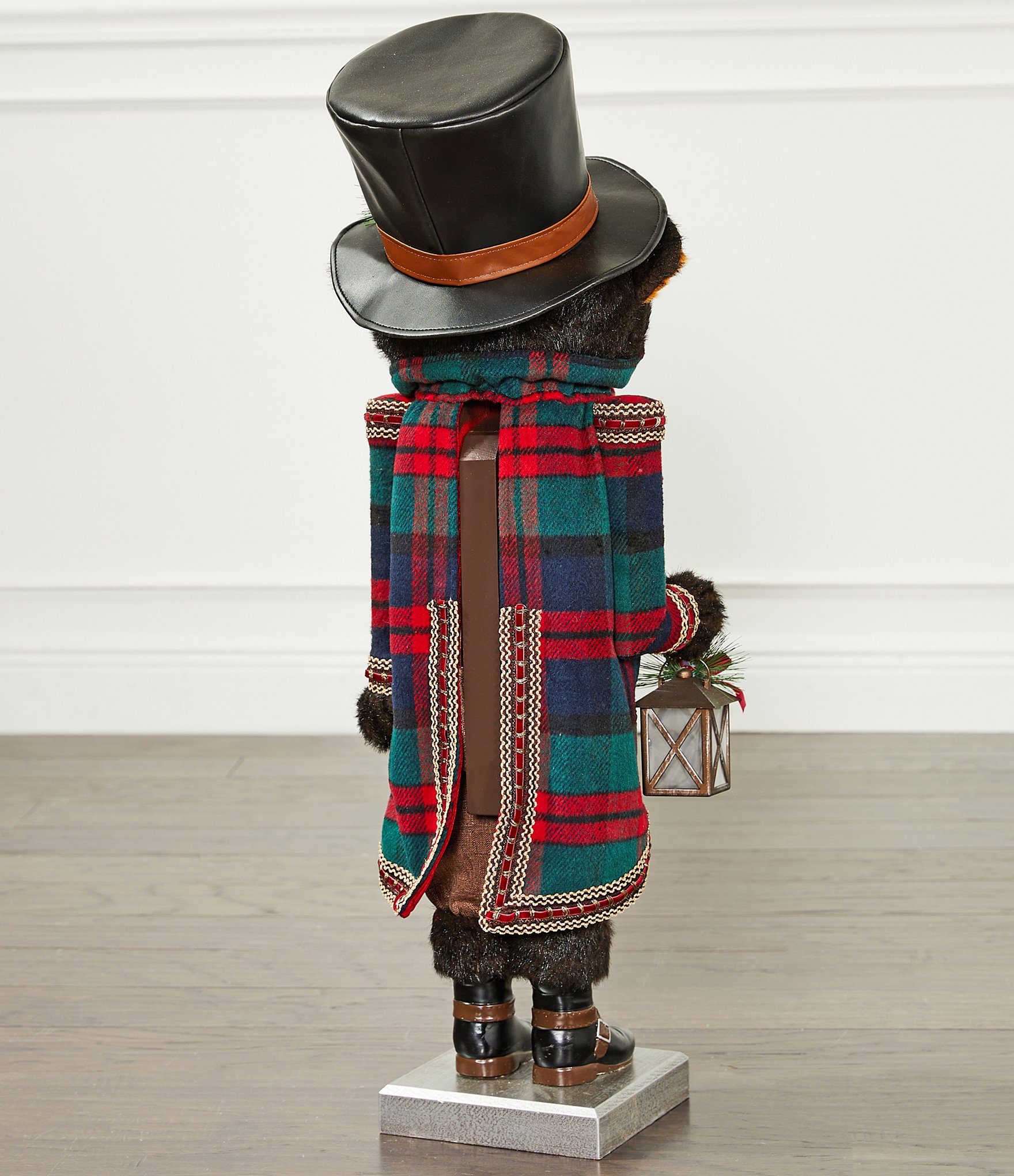Southern Living Plaid Tidings Collection Large Bear Nutcracker