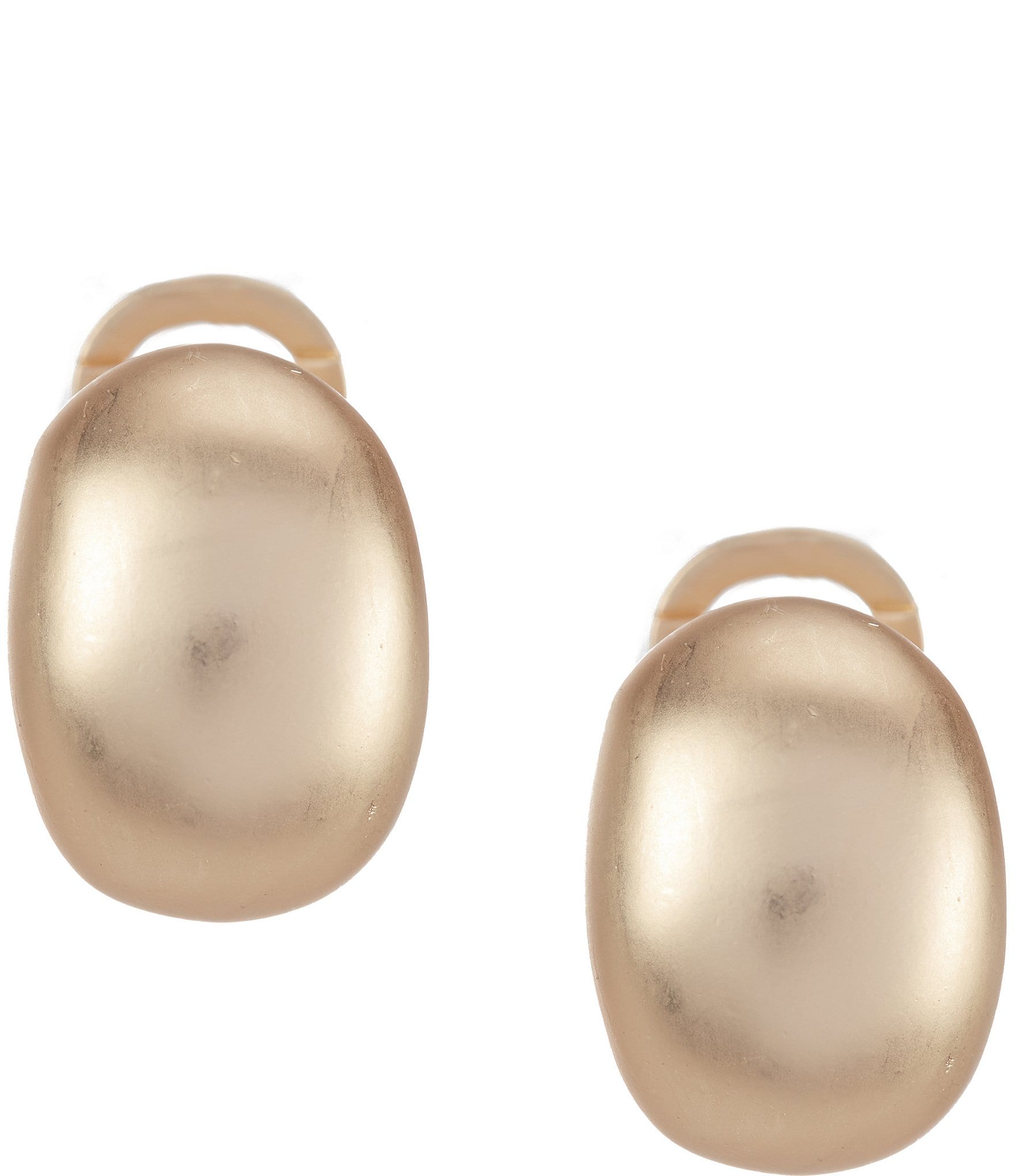 Southern Living Polished Concaved Metal Clip Drop Earrings | Dillard's