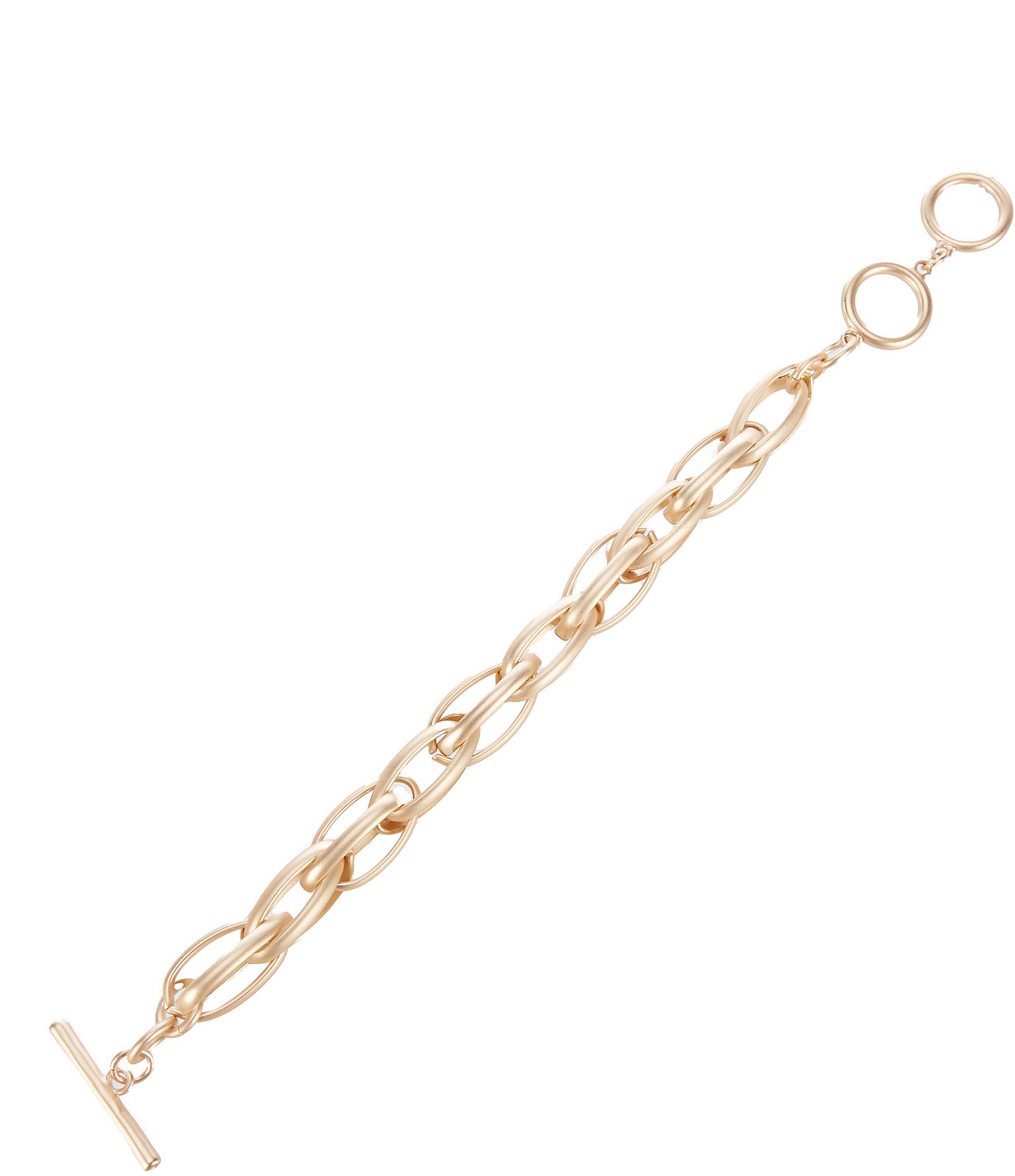 Michael Kors Chunky Turnlock Chain Link Bracelet in Metallic