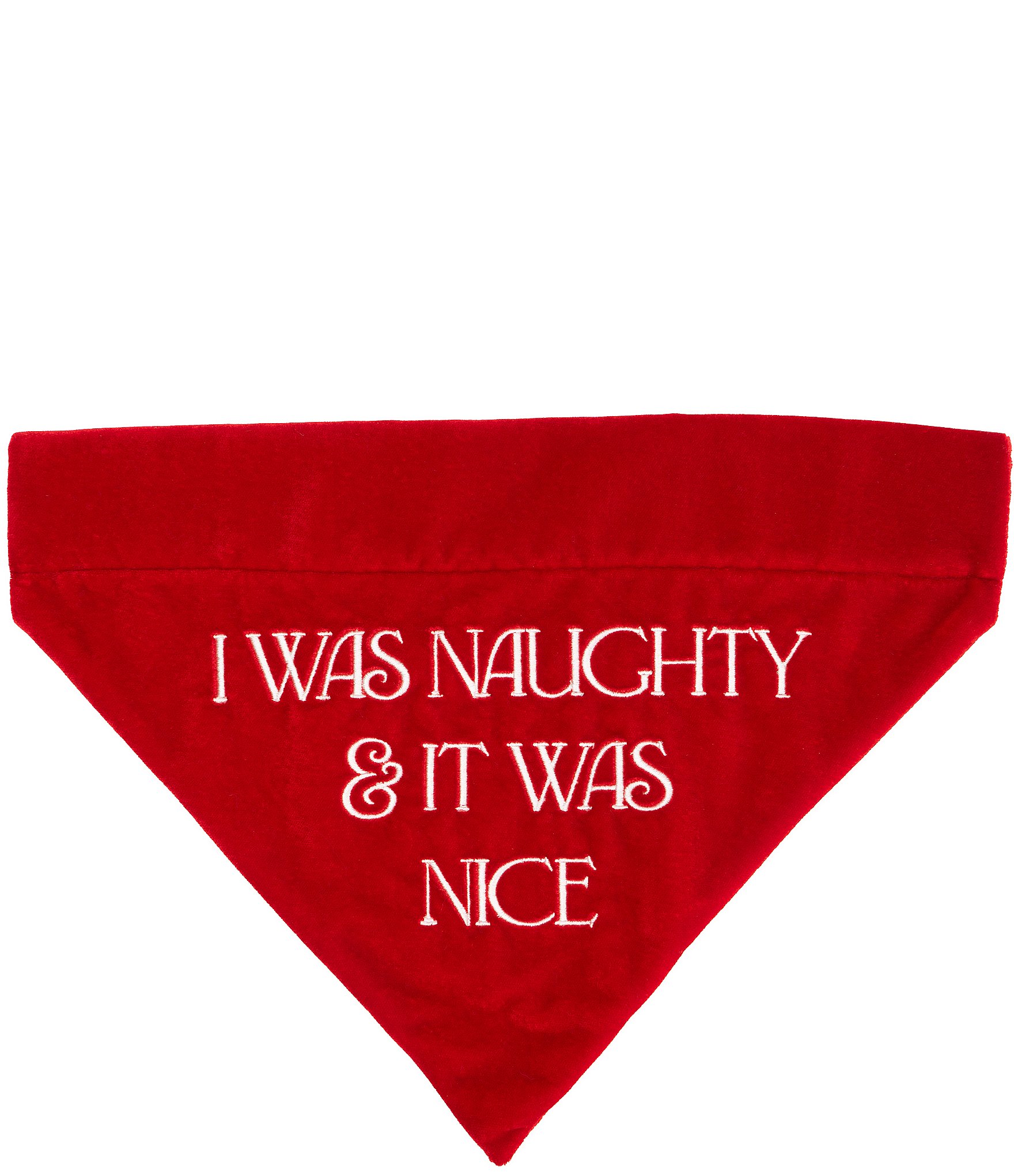 Southern Living Reversible Naughty/Nice Velvet Pet Bandana