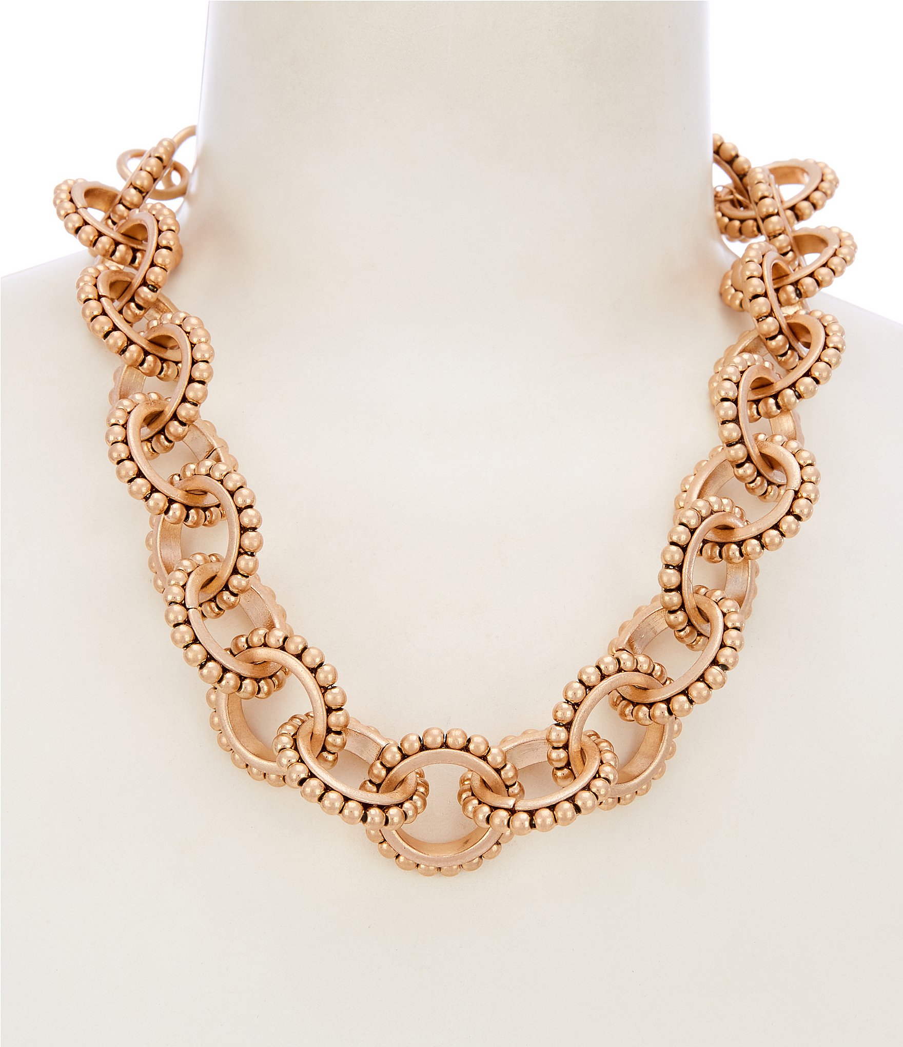Southern Living Round Link Statement Collar Necklace