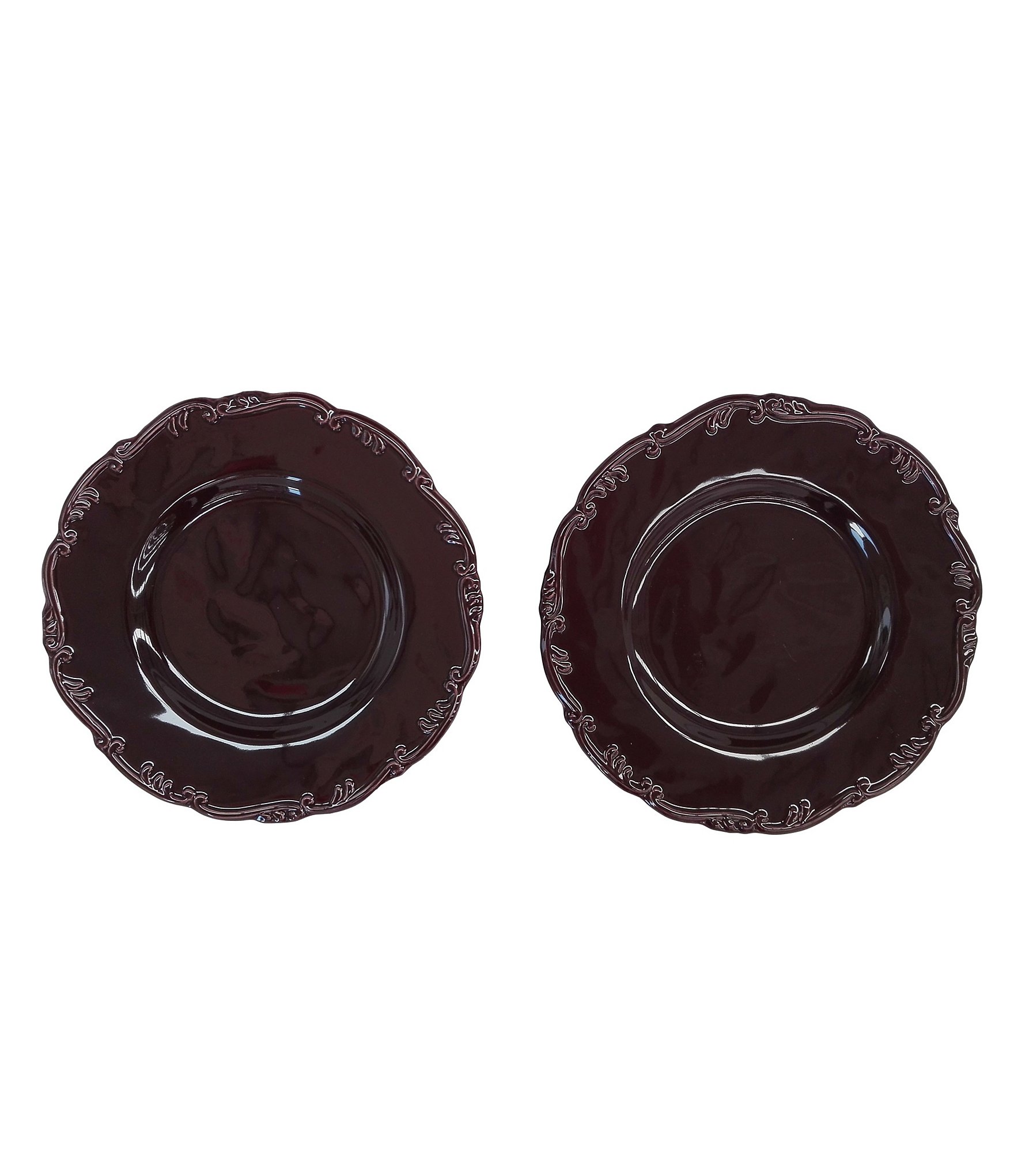 Southern Living 2Piece Savannah Scrolled Dinner Plate Set Dillards