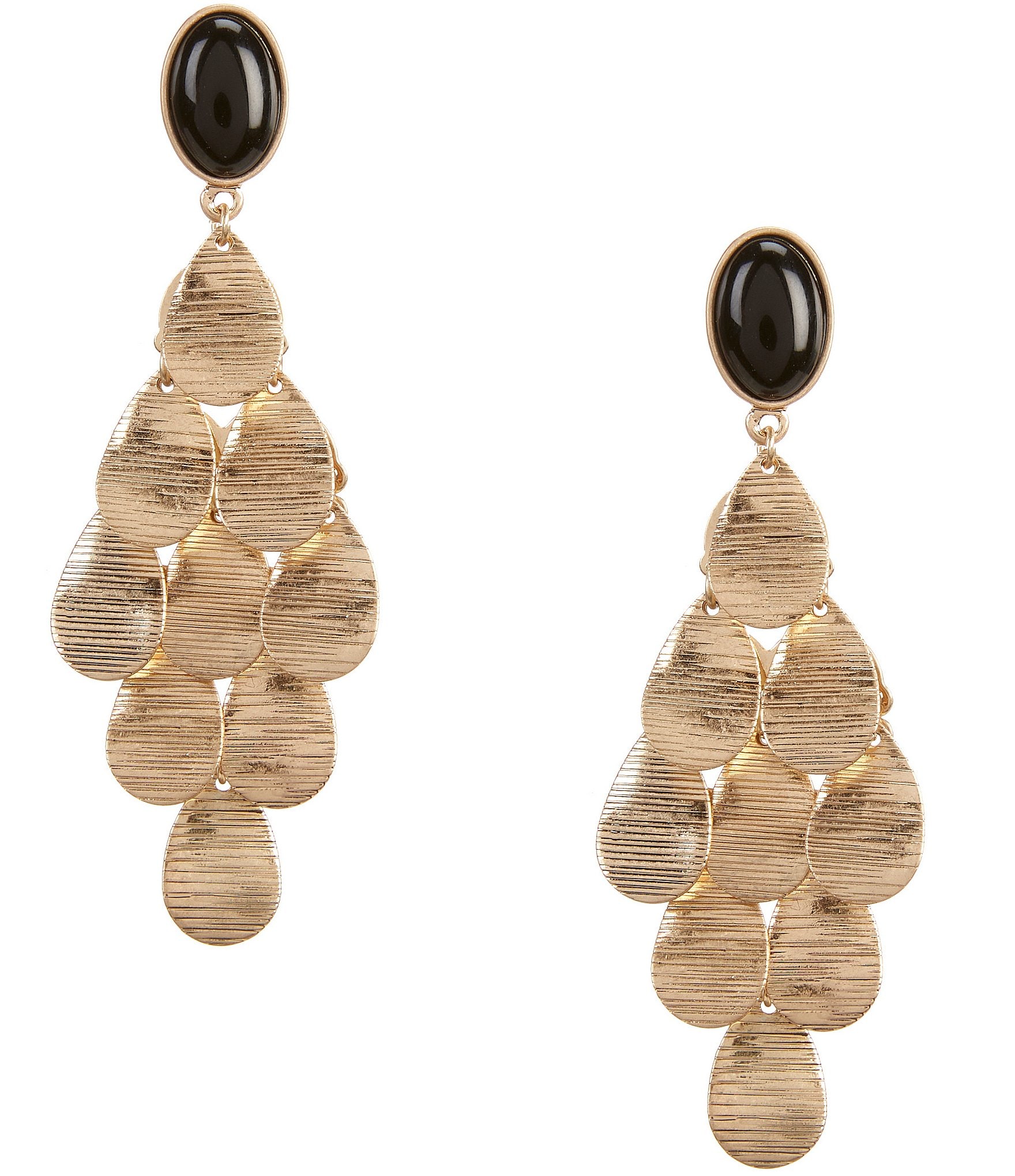 Southern Living Semi Precious Stone with Metal Shakeys Statement Earrings