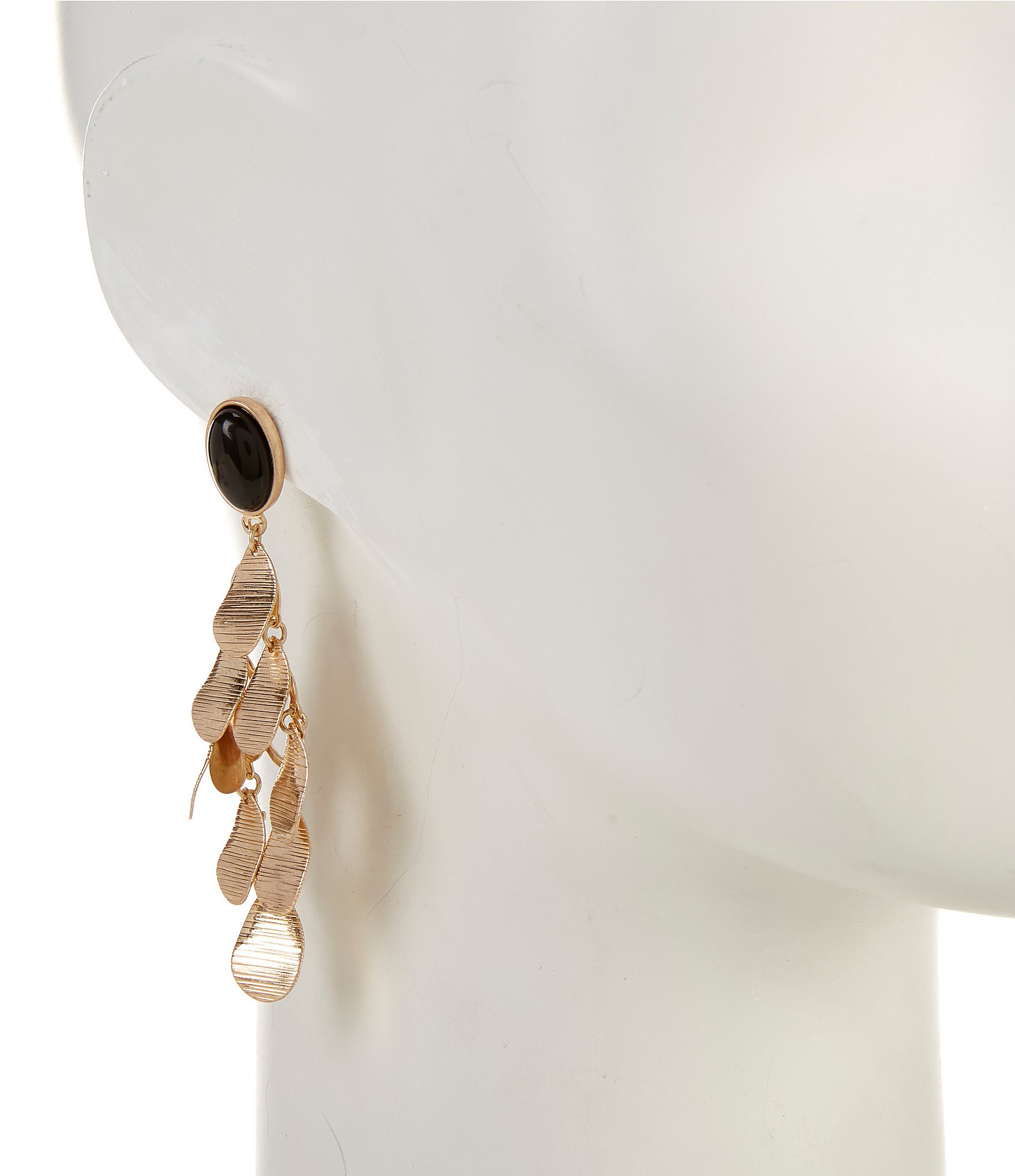 Southern Living Semi Precious Stone with Metal Shakeys Statement Earrings