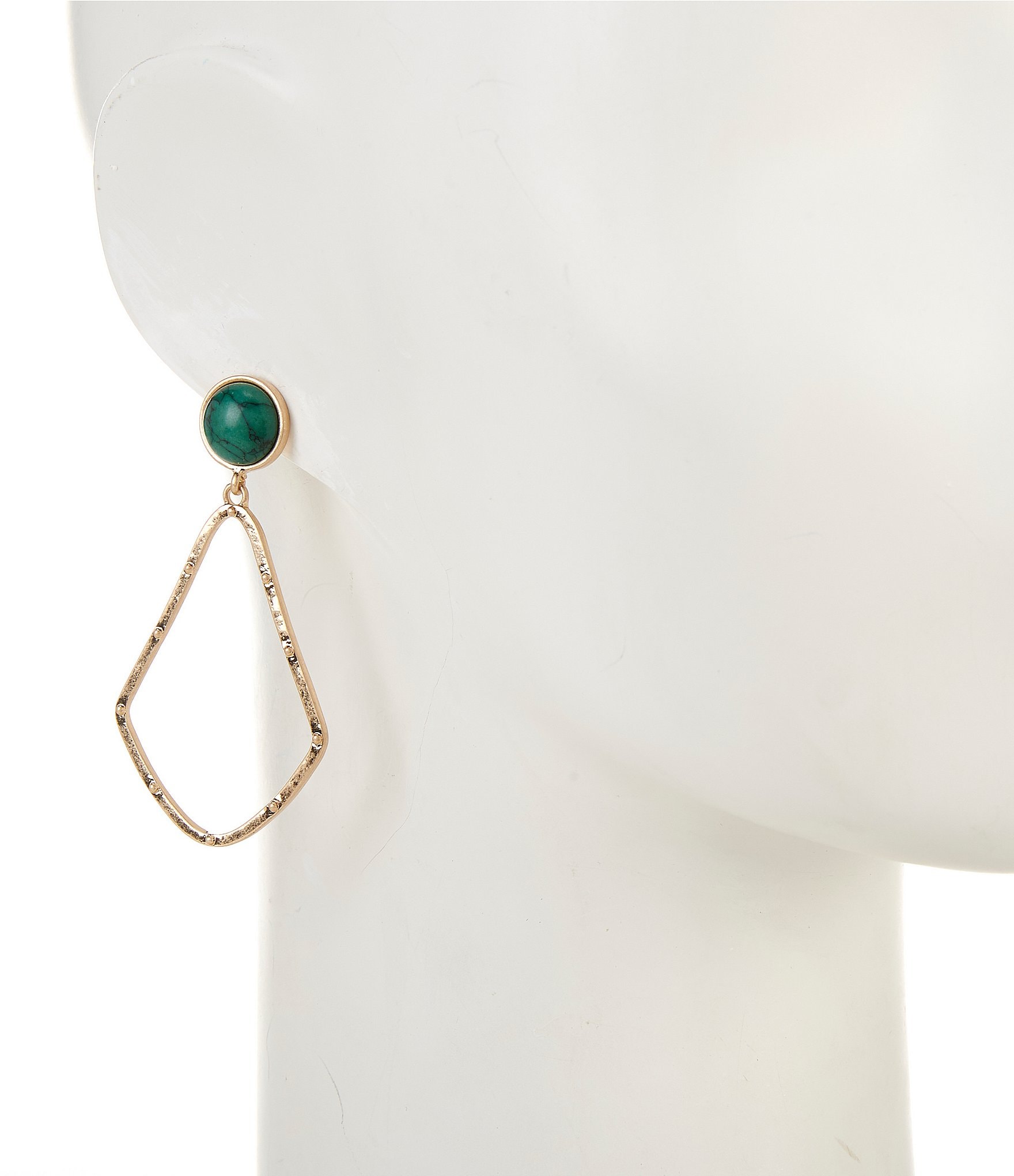 Southern Living Semi Precious Stone with Tear Drop Statement Earrings