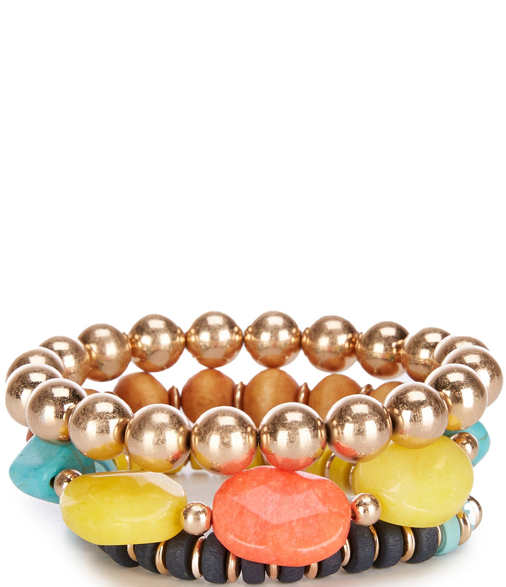 Southern Living Semi-Precious Stretch Bracelet Set