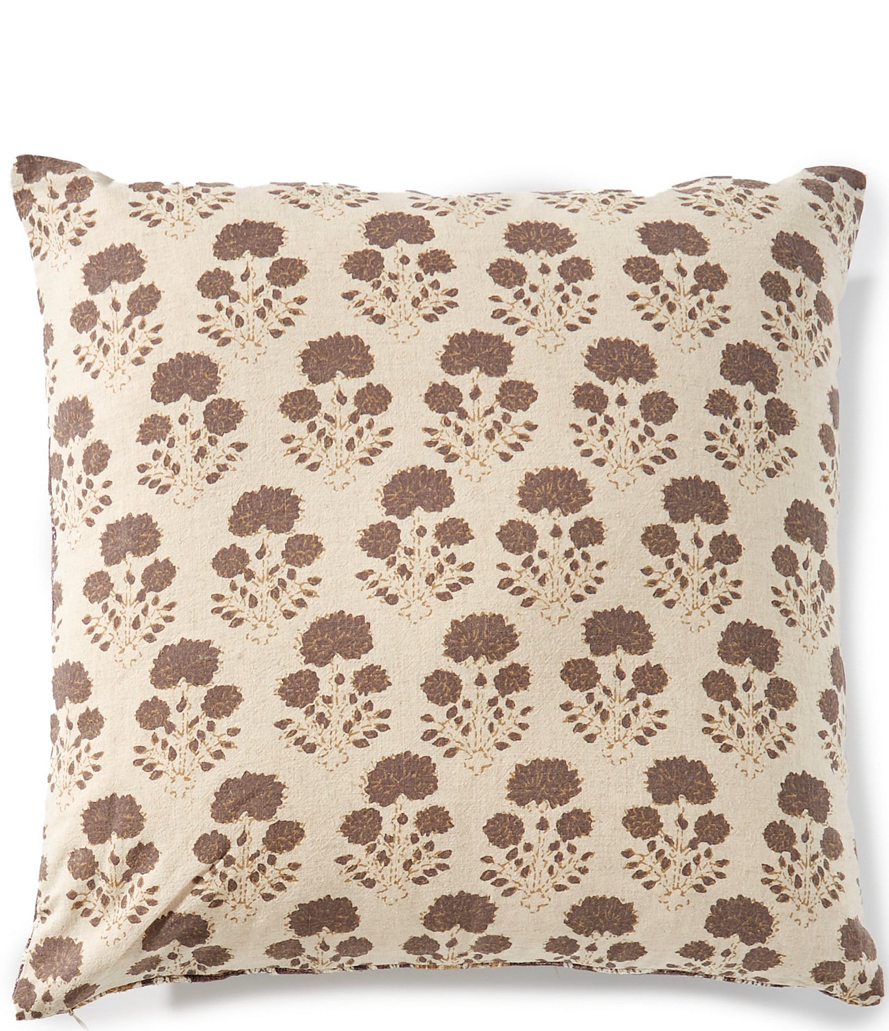 Southern Living Simplicity Collection Damask Print Floral Reversible Square Pillow