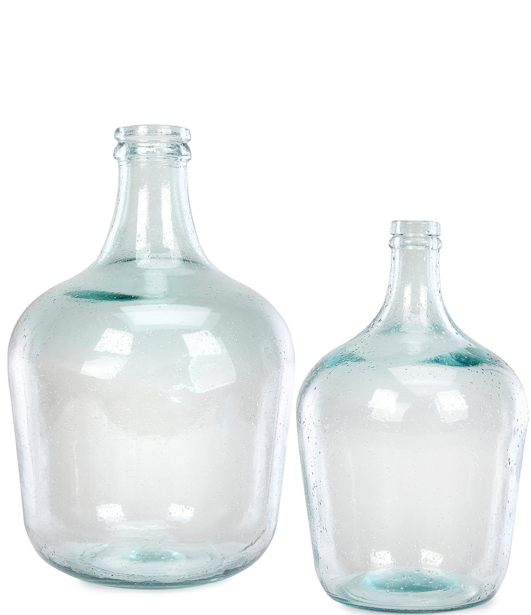 Southern Living Simplicity Collection Recycled Bubble Glass Demijohn Vase