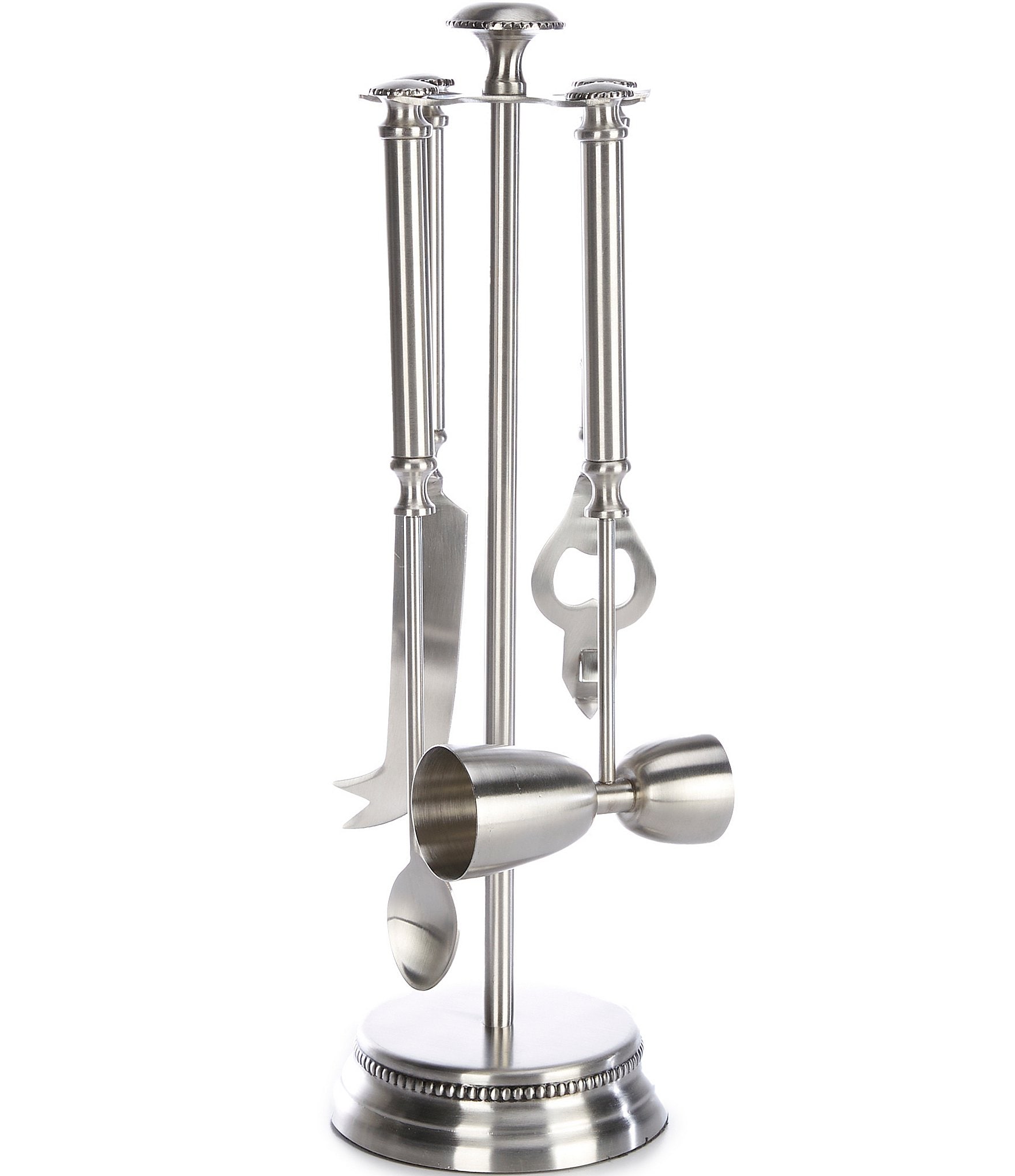 Southern Living Stainless Steel Beaded Bartool Set | Dillard's