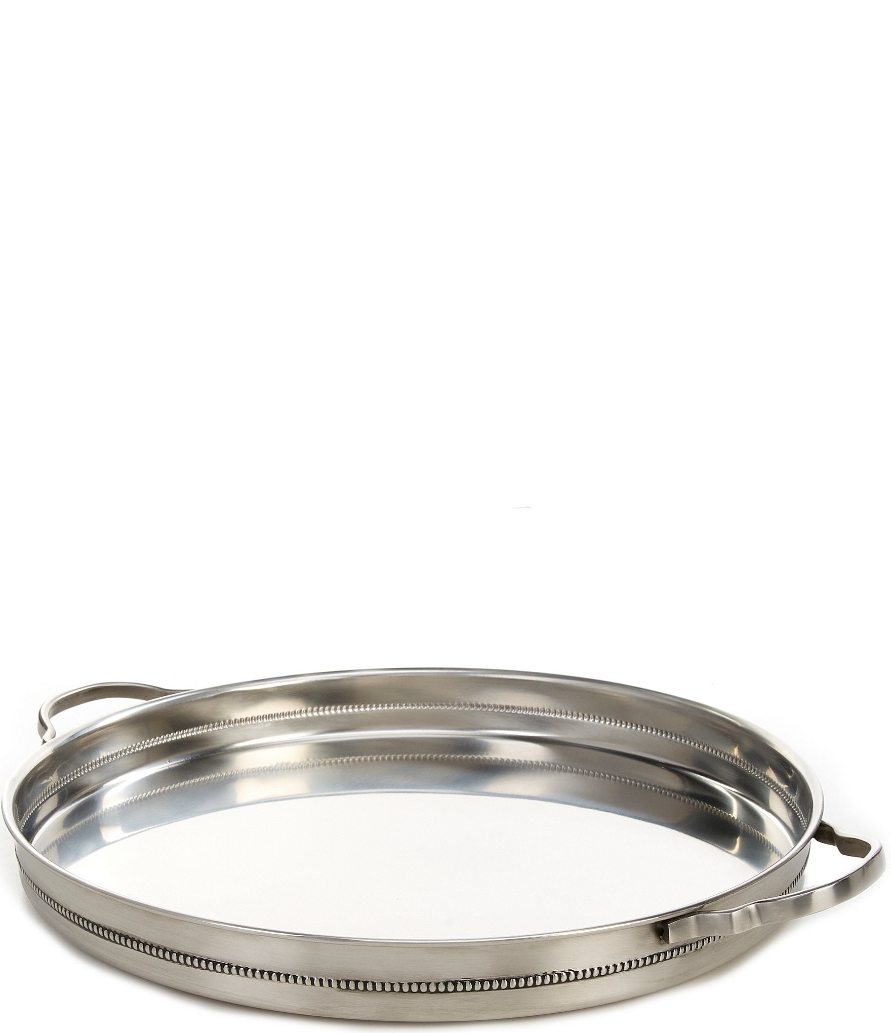 Southern Living Stainless Steel Beaded Tray | Dillard's
