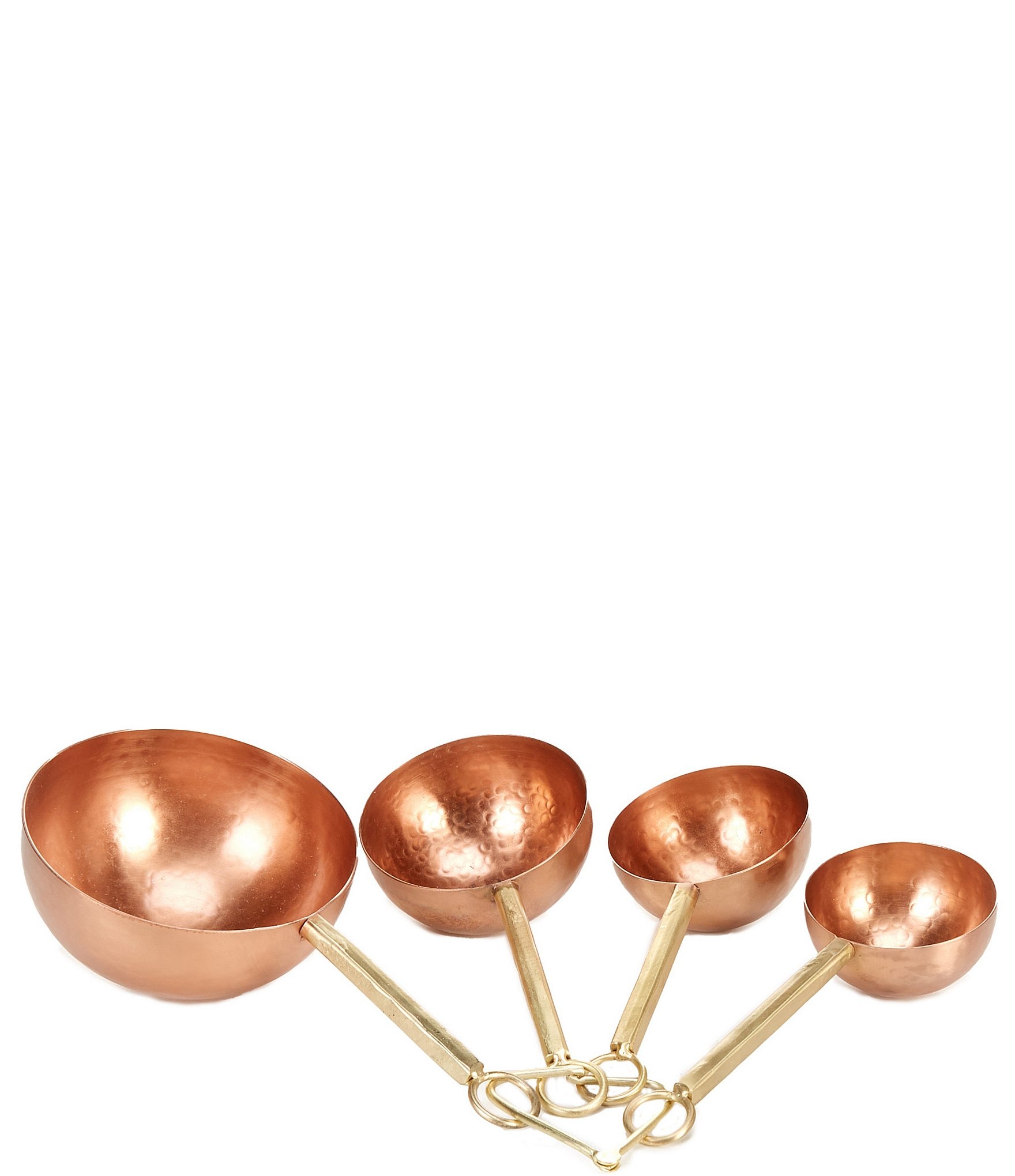 Southern Living Stainless Steel Hammered Copper & Forged Gold Measuring Cups