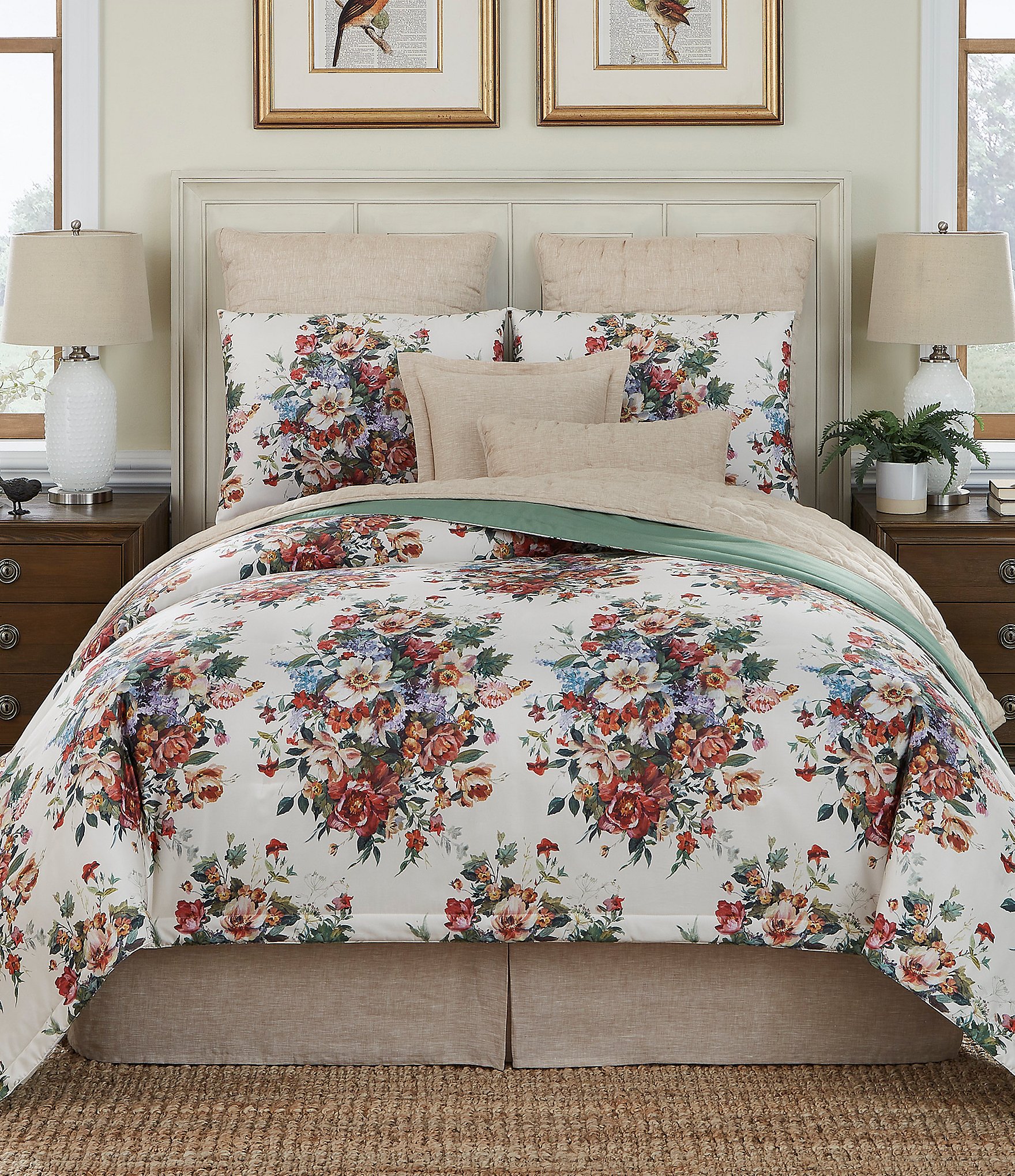 Southern Living Stoneleigh Floral Comforter Mini Set | Dillard's