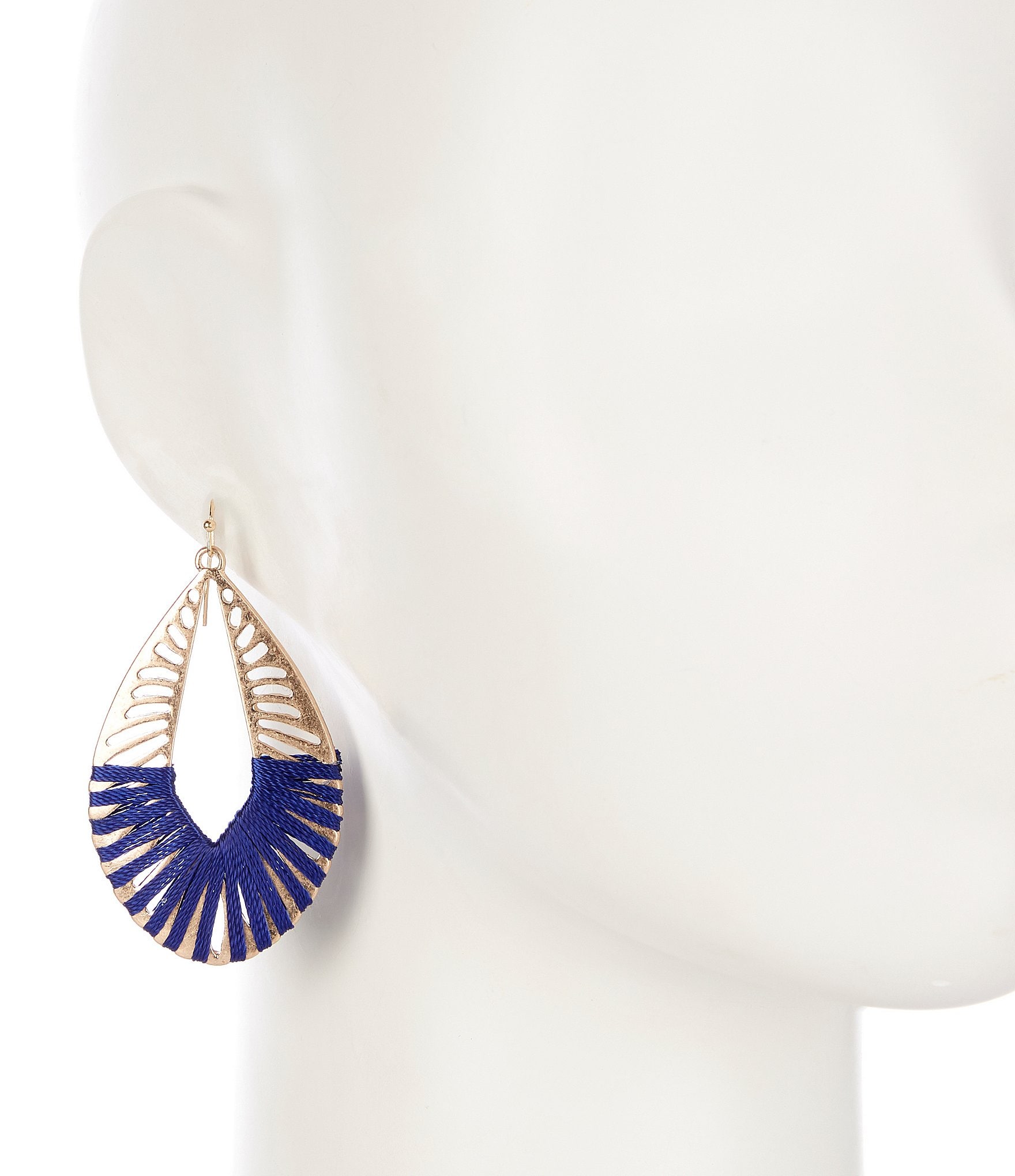 Southern Living Teardrop Thread Wrapped Drop Earrings