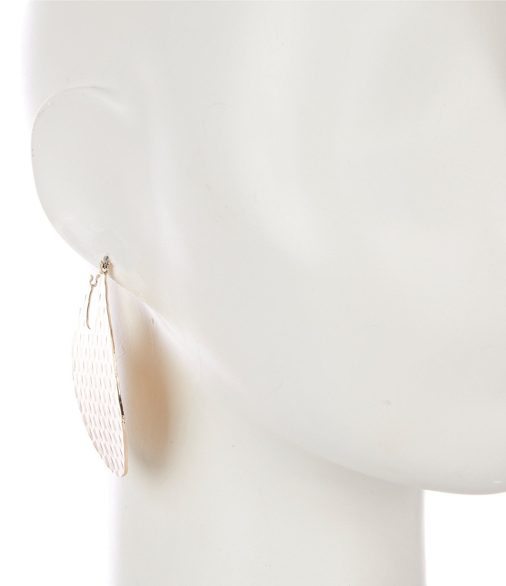 Southern Living Textured Oval Hoop Earrings