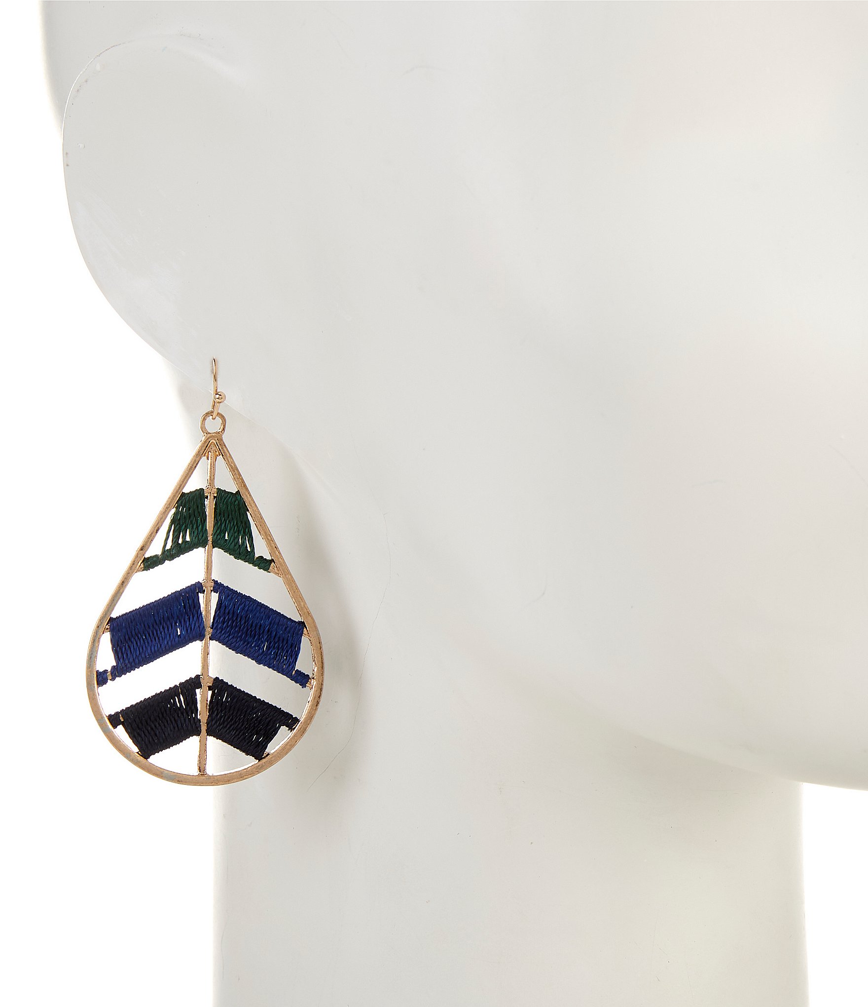 Southern Living Thread Wrapped Tear Drop Earrings