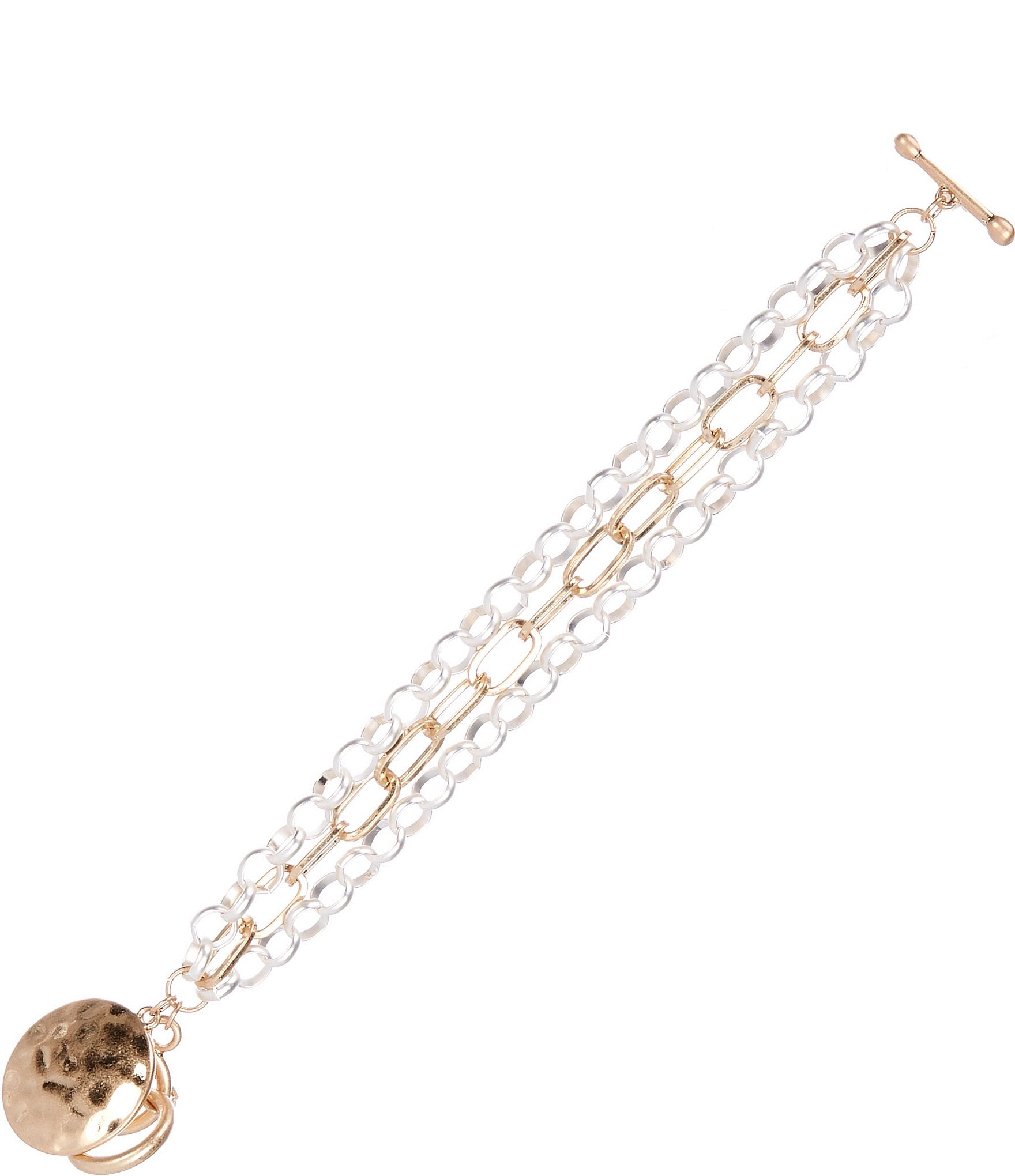 Southern Living Two Tone Link Line Bracelet