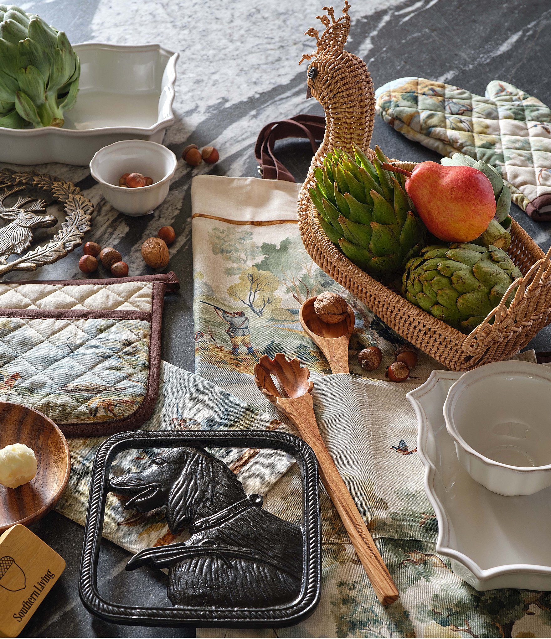 Southern Living Woven Chicken Basket