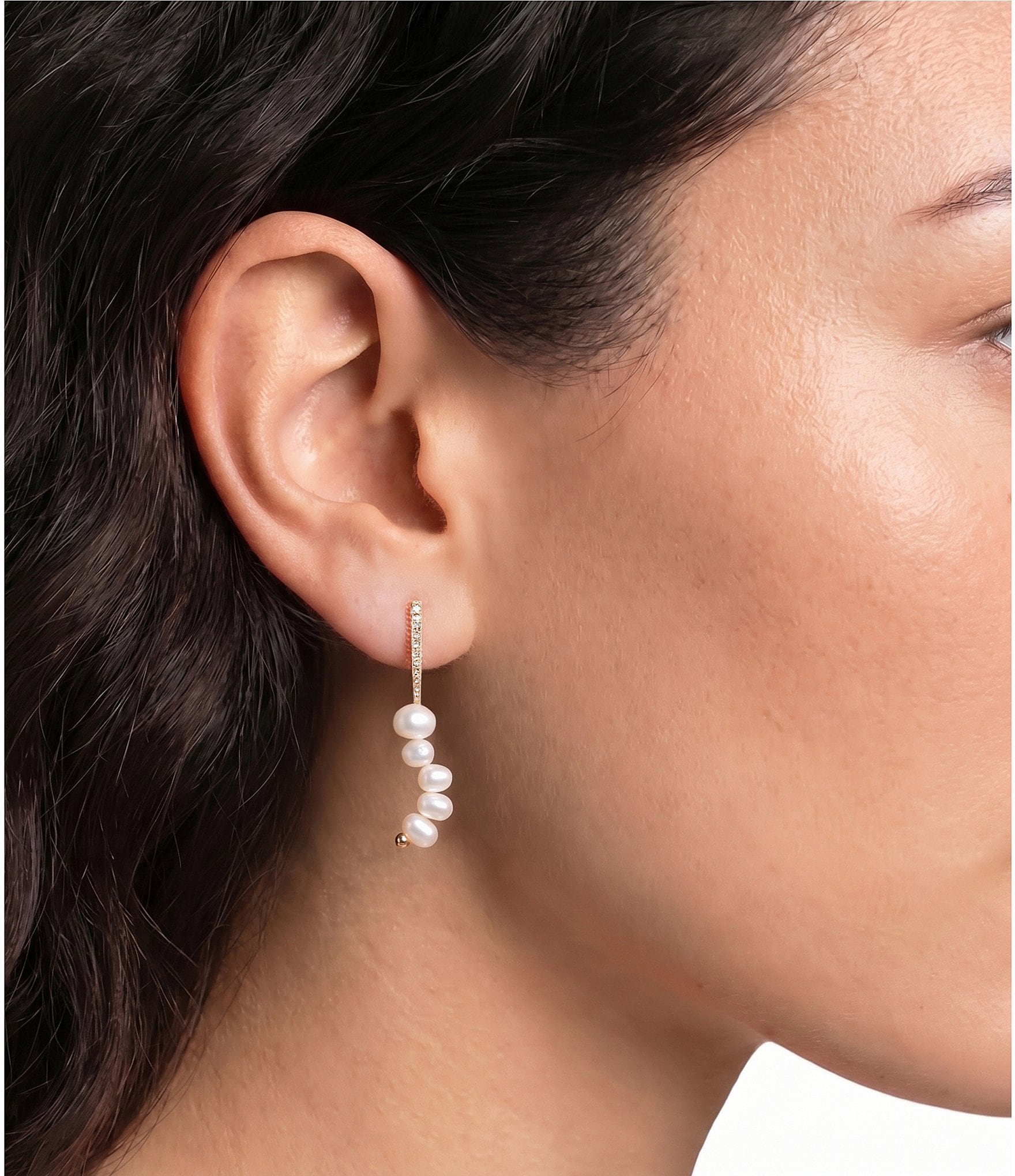 Southern Living x Borrowed & Blue Crystal Pave Stick Drop Earrings