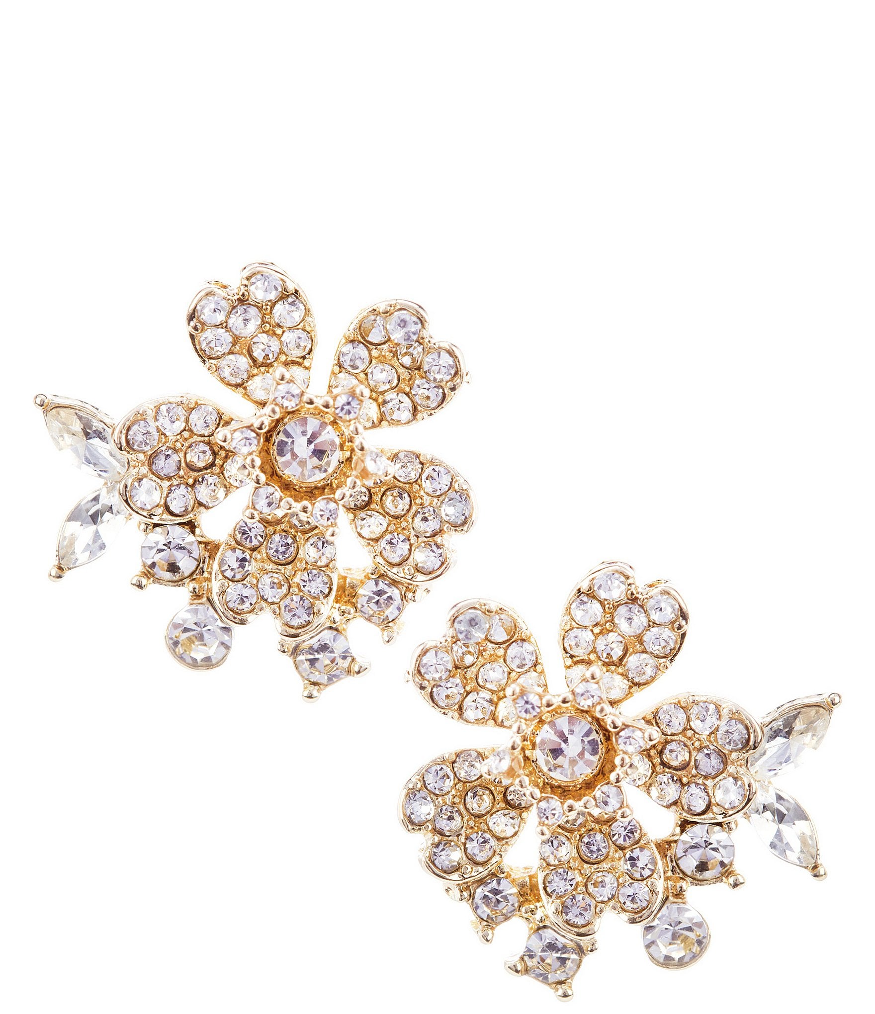 Southern Living x Borrowed & Blue Pave Flower Stud Earrings