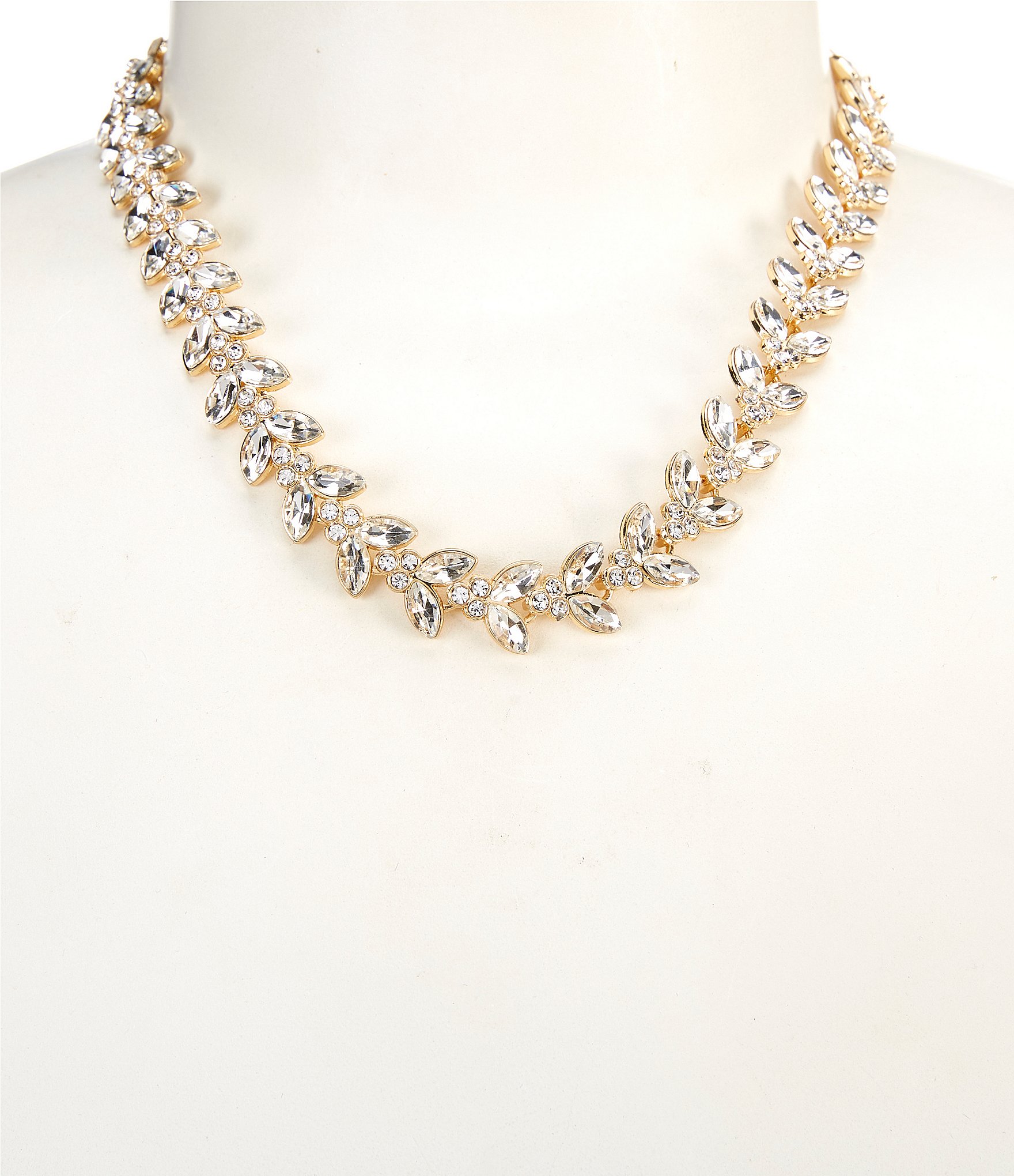 Southern Living x Borrowed & Blue Stone Leaf Collar Necklace