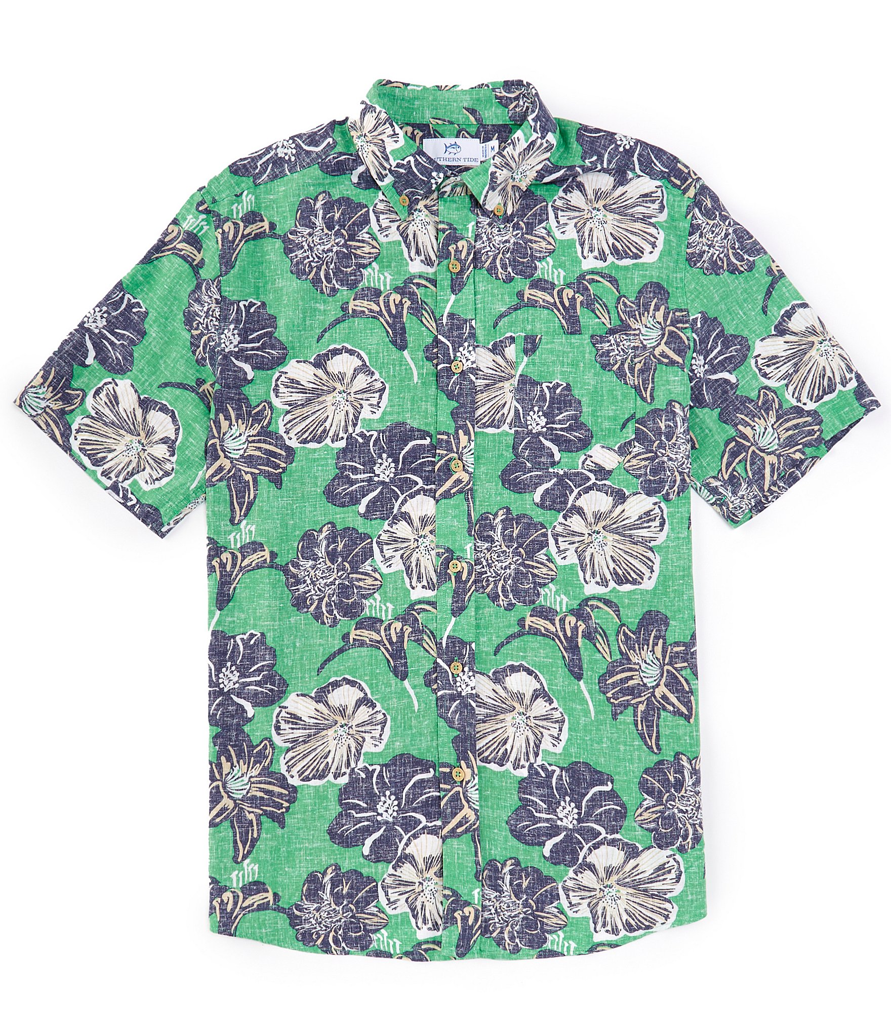 Southern Tide Beach Blooms Short Sleeve Woven Shirt