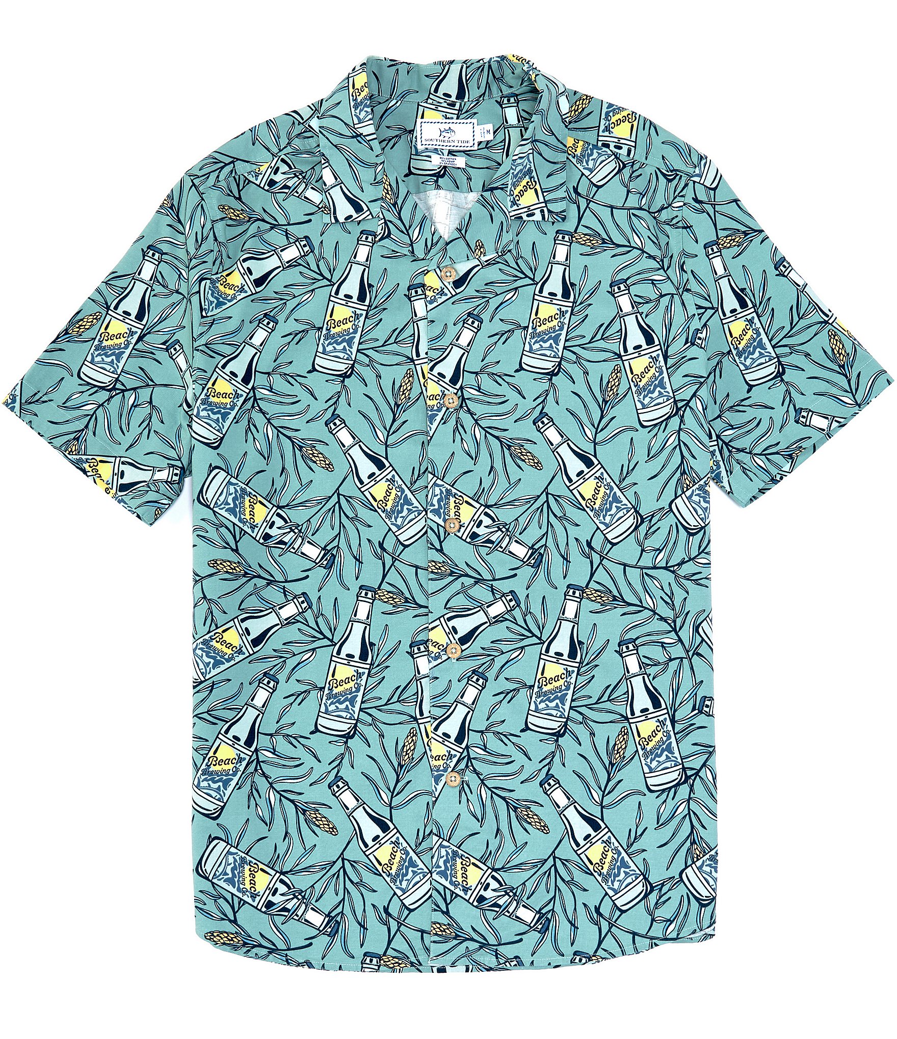 Southern Tide Botanical Bar Short-Sleeve Woven Camp Shirt | Dillard's