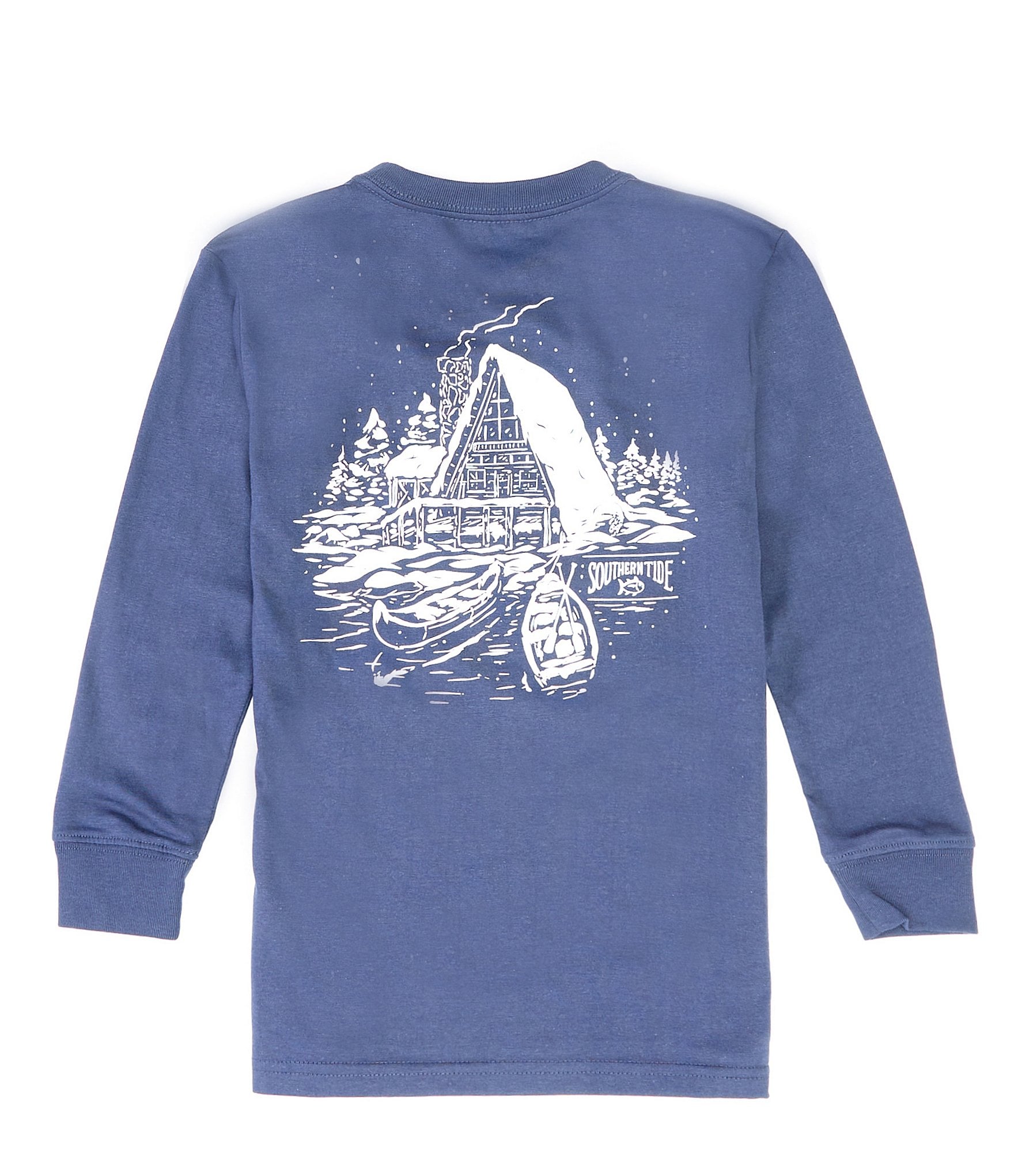 Southern Tide Boys 4-16 Long Sleeve 'Chilin At The Cabin' Graphic T ...