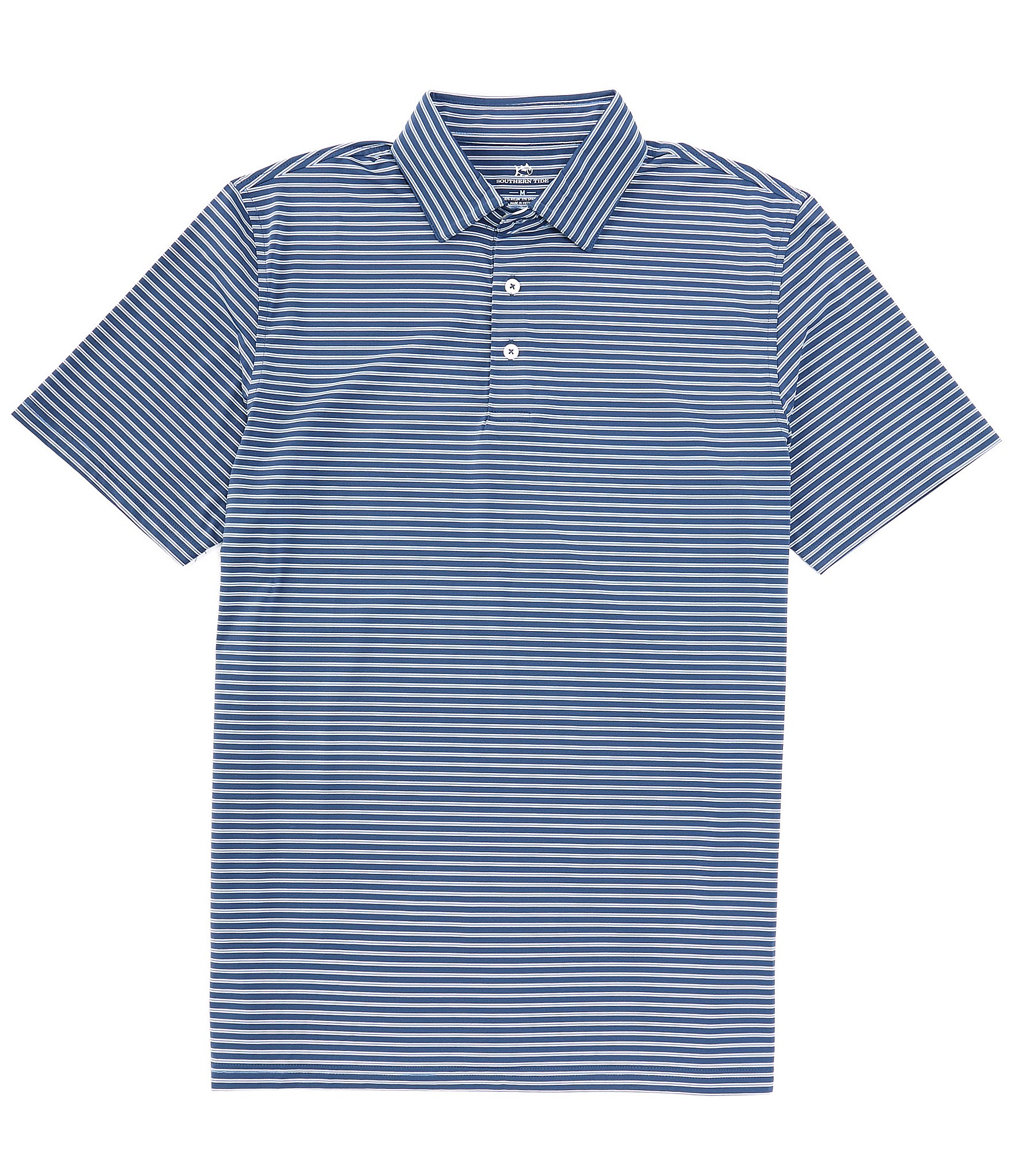 Southern Tide Brrr°eeze Beattie Stripe Performance Stretch Short Sleeve Polo Shirt