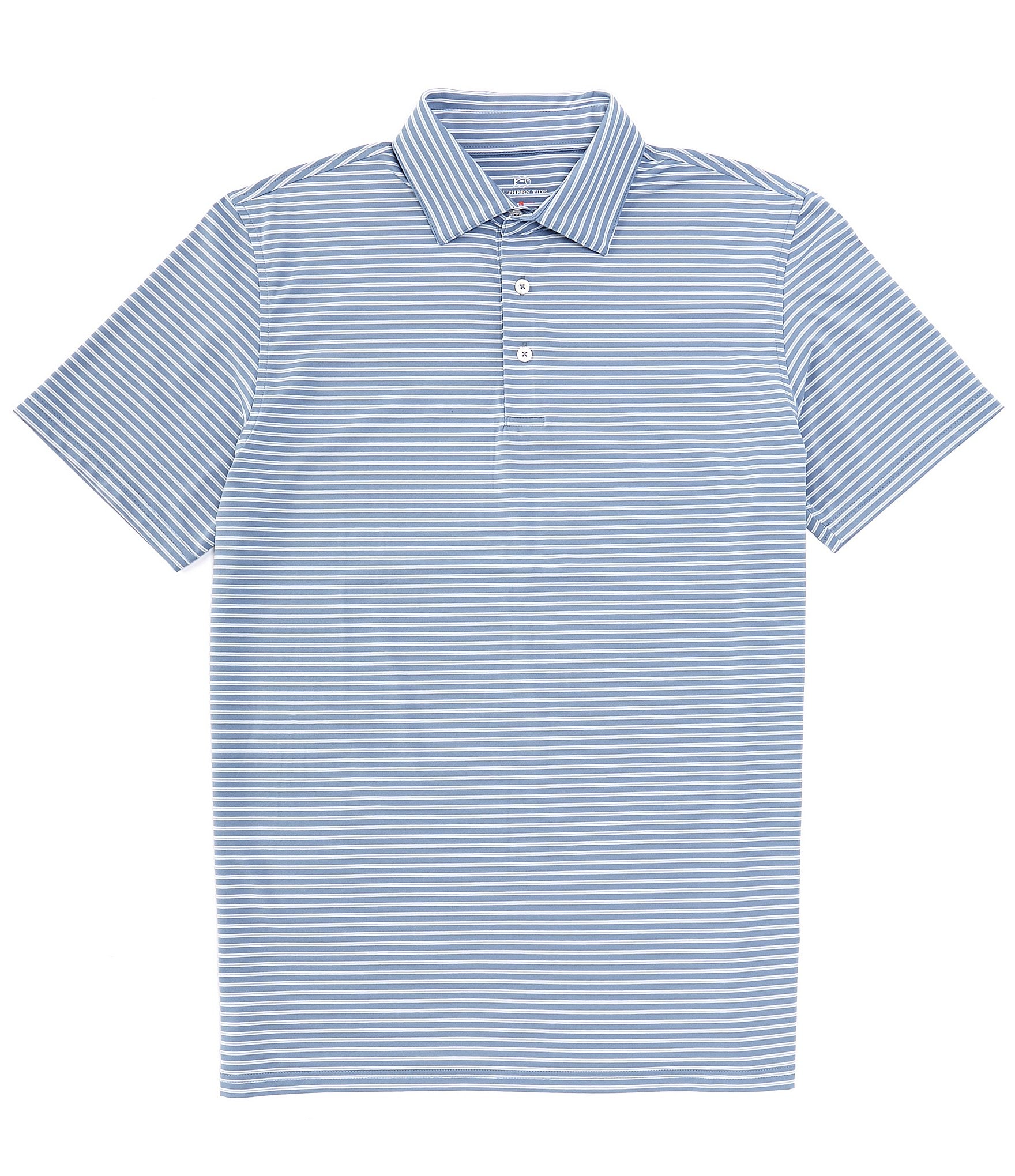 Southern Tide Brrr°eeze Beattie Stripe Performance Stretch Short Sleeve Polo Shirt