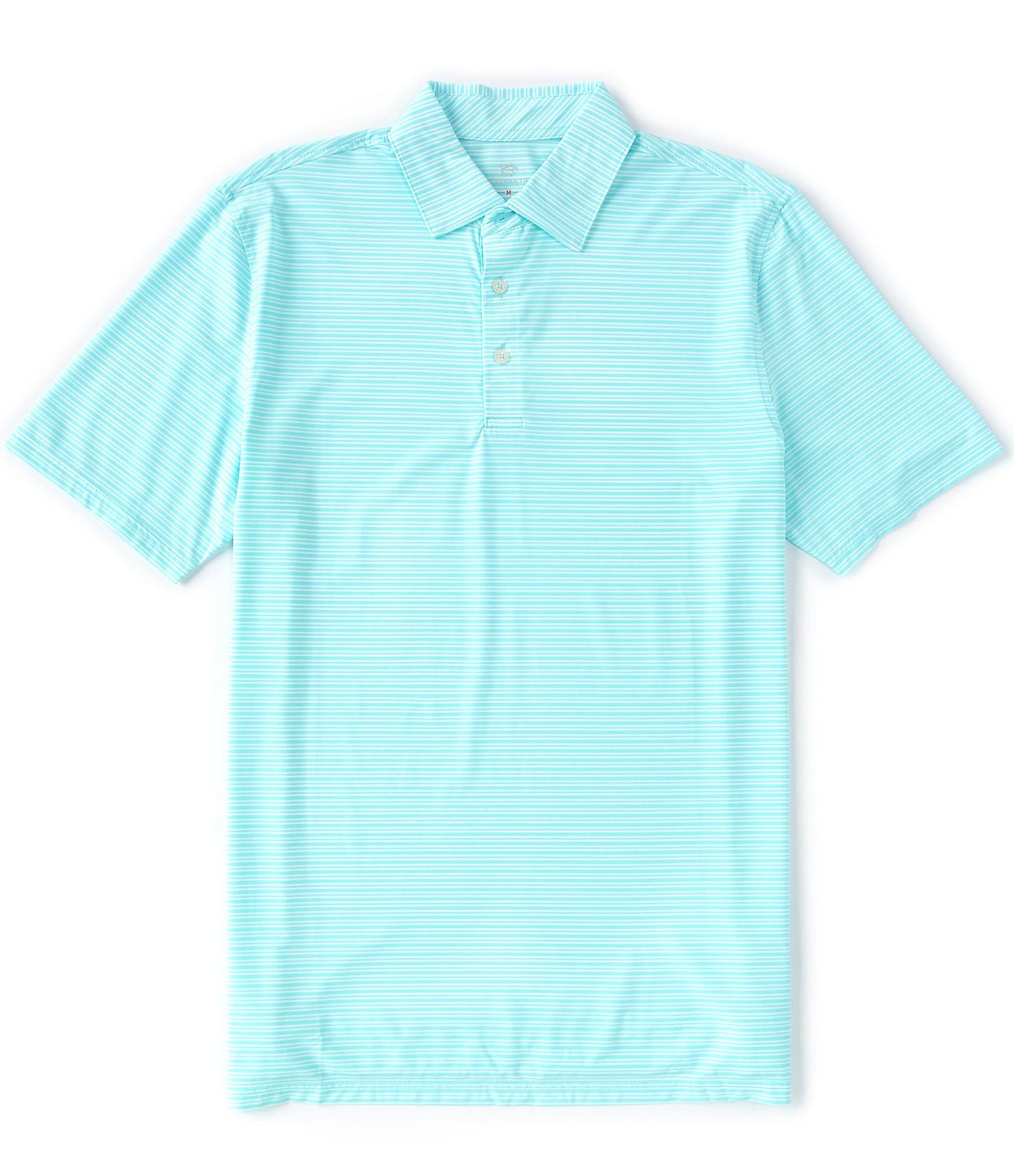 Southern Tide Driver Life Rings Print Performance Stretch Short-Sleeve Polo  Shirt