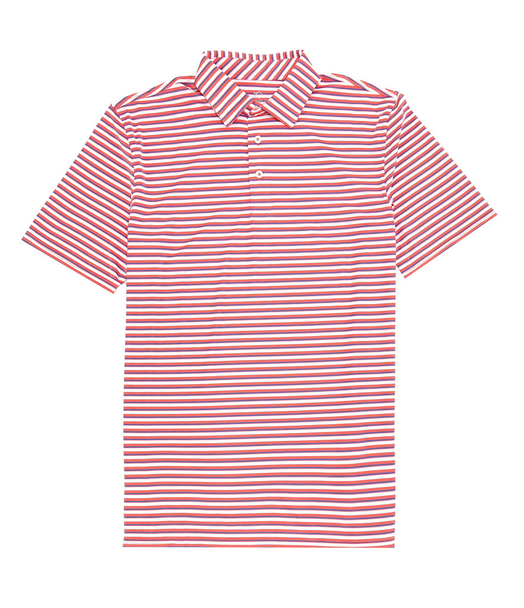 Men's Cutter & Buck Heather Red Boston Sox Big Tall Forge Eco Heathered Stripe Stretch Recycled Polo