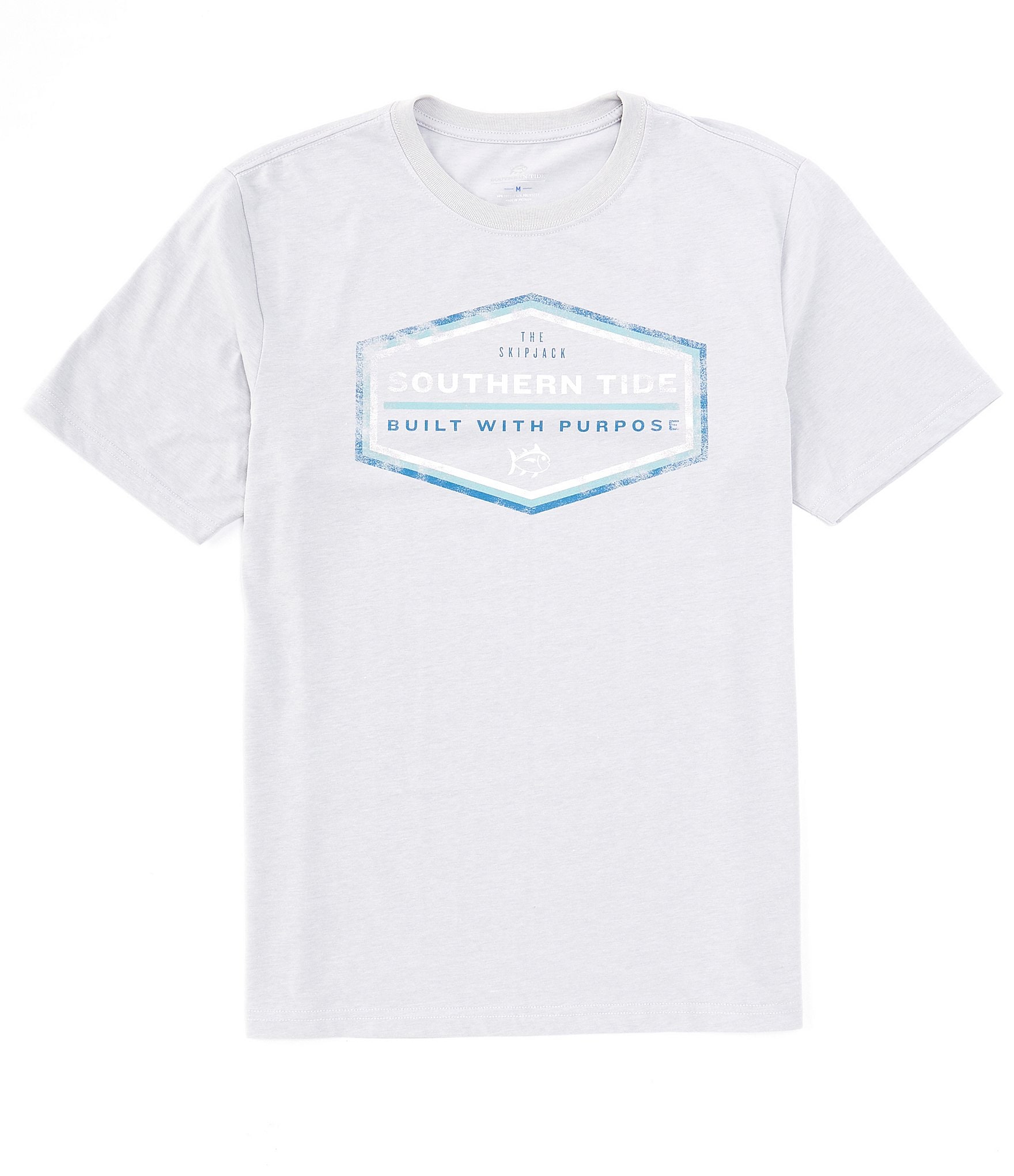 Southern Tide Heather Built With A Purpose Hexagon Short Sleeve T-shirt 