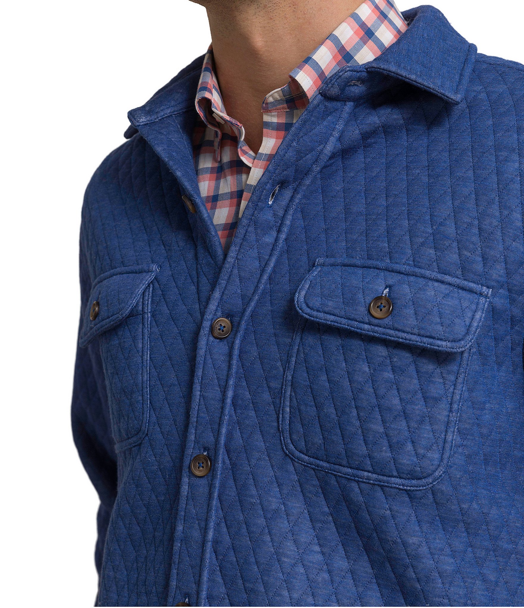 Southern Tide Heather Quilted Knit Shirt Jacket