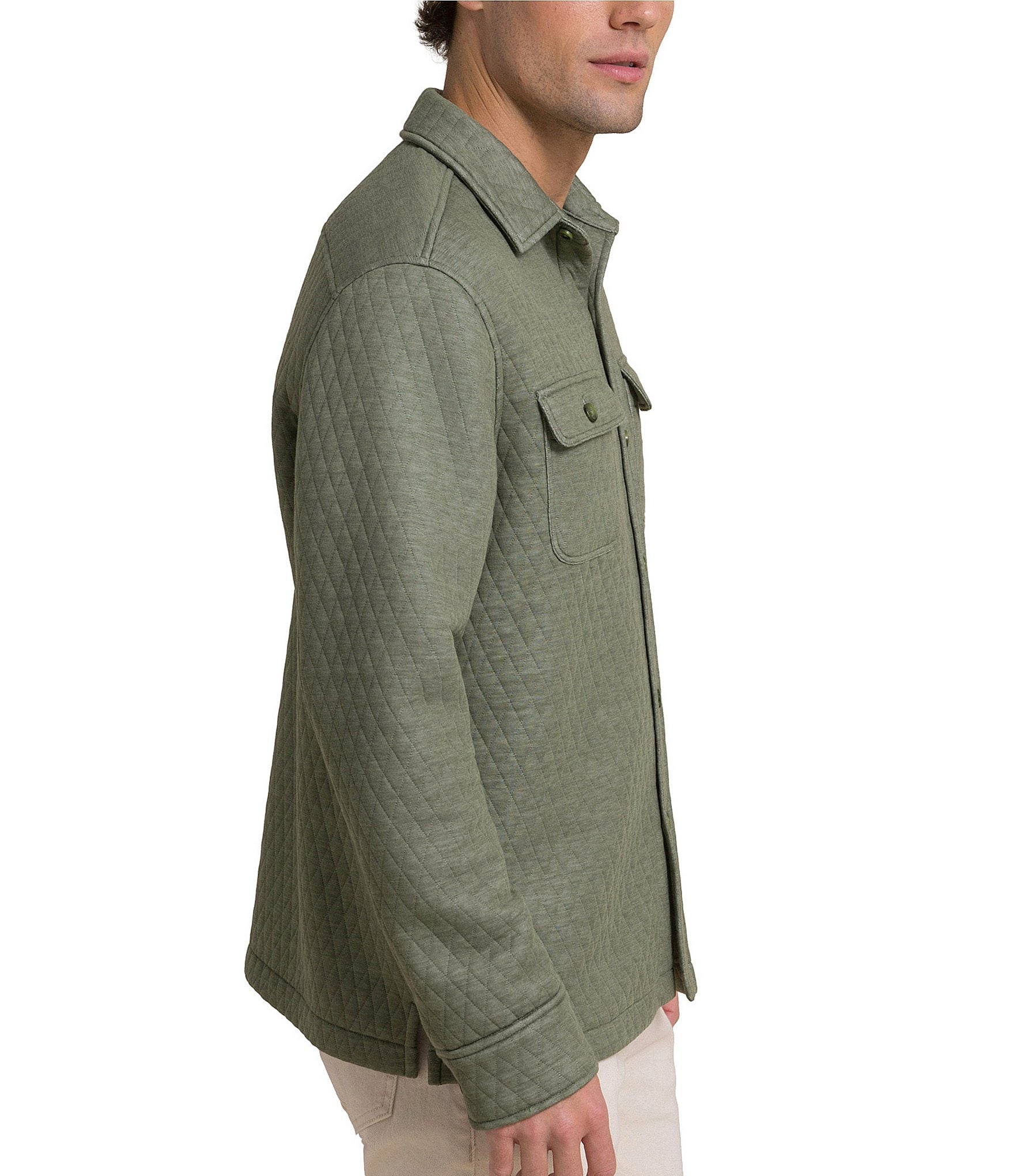 Southern Tide Heather Quilted Knit Shirt Jacket