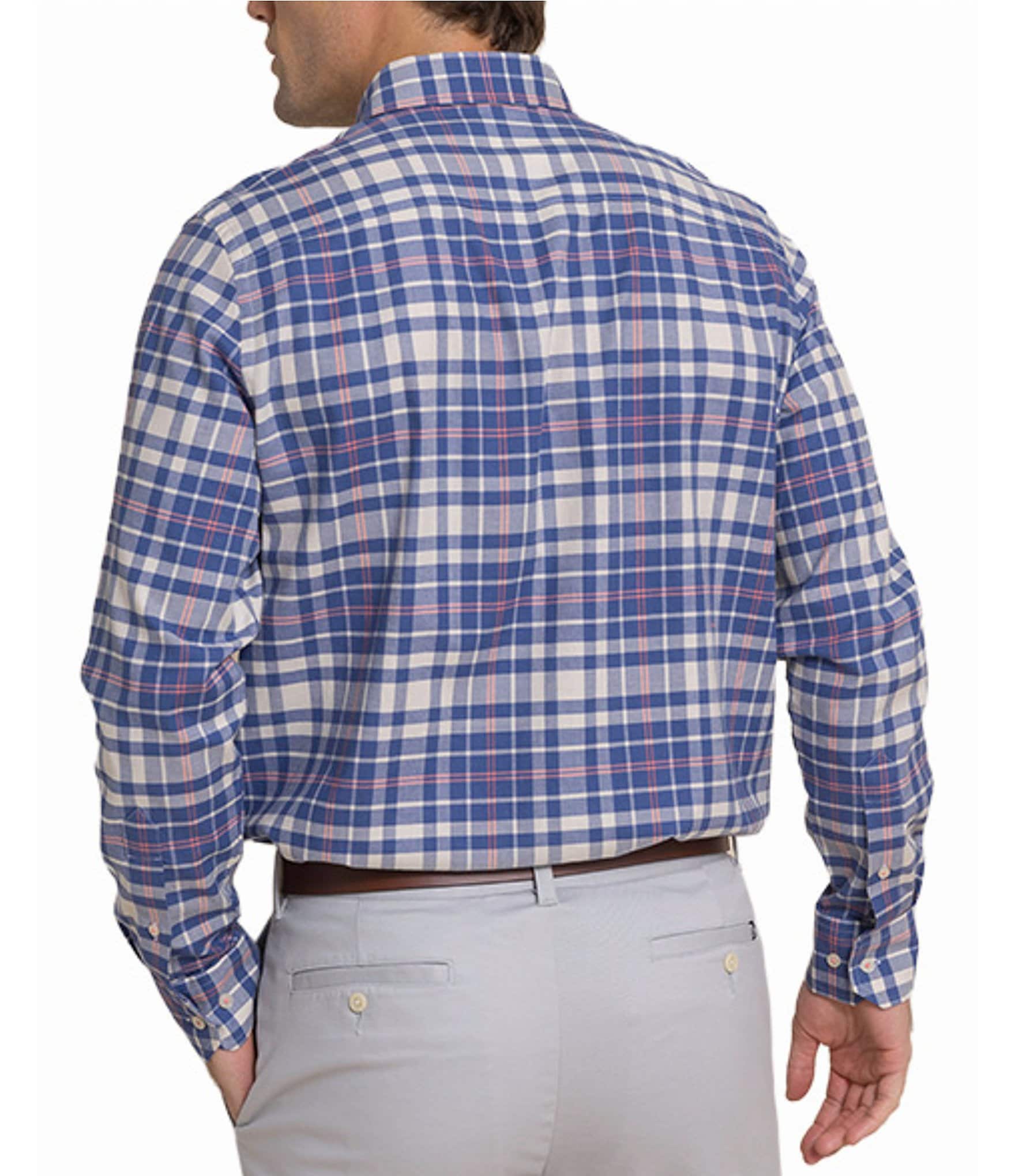 Southern Tide Heather Skipjack Sandy Shores Long Sleeve Woven Shirt