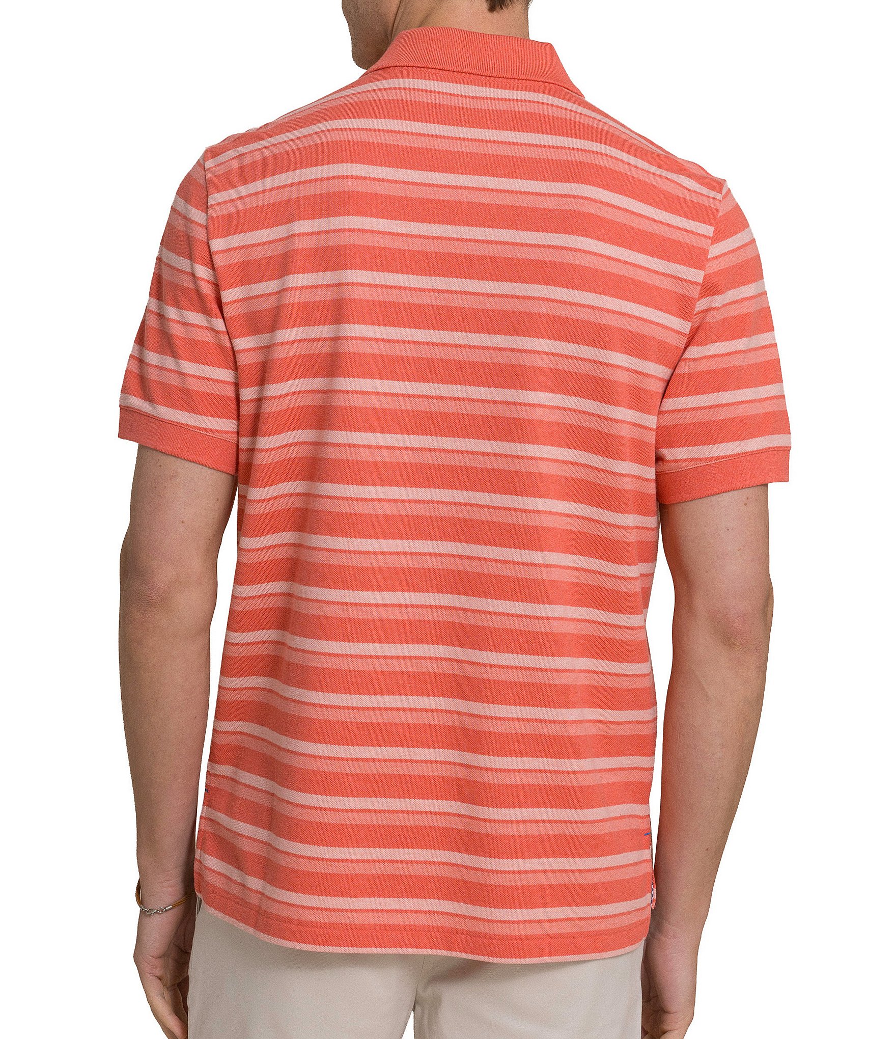 Southern Tide Heather Stripe Skipjack Short Sleeve Polo Shirt