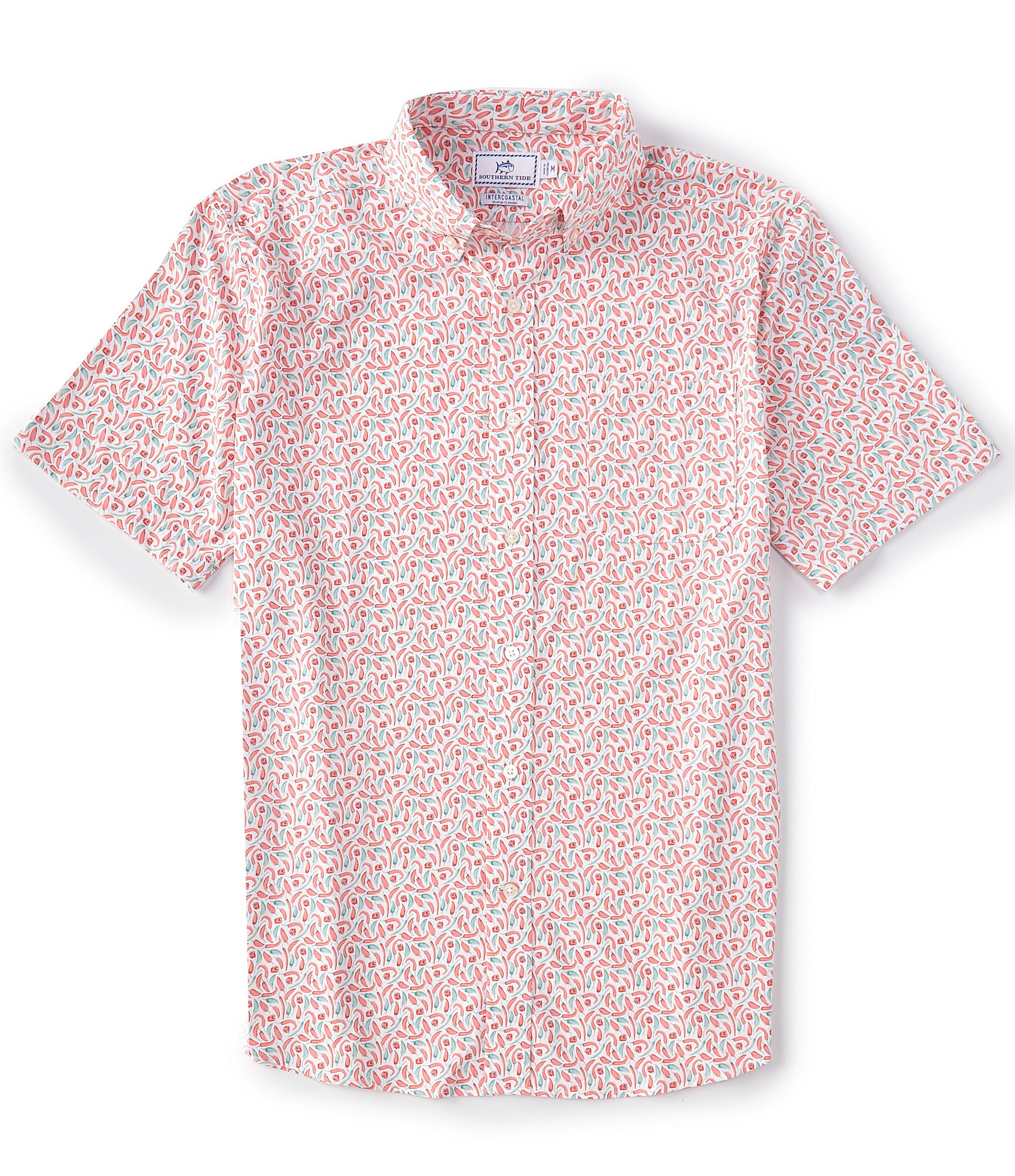 Southern Tide Intercoastal Just Chillin Printed Short-Sleeve Woven ...