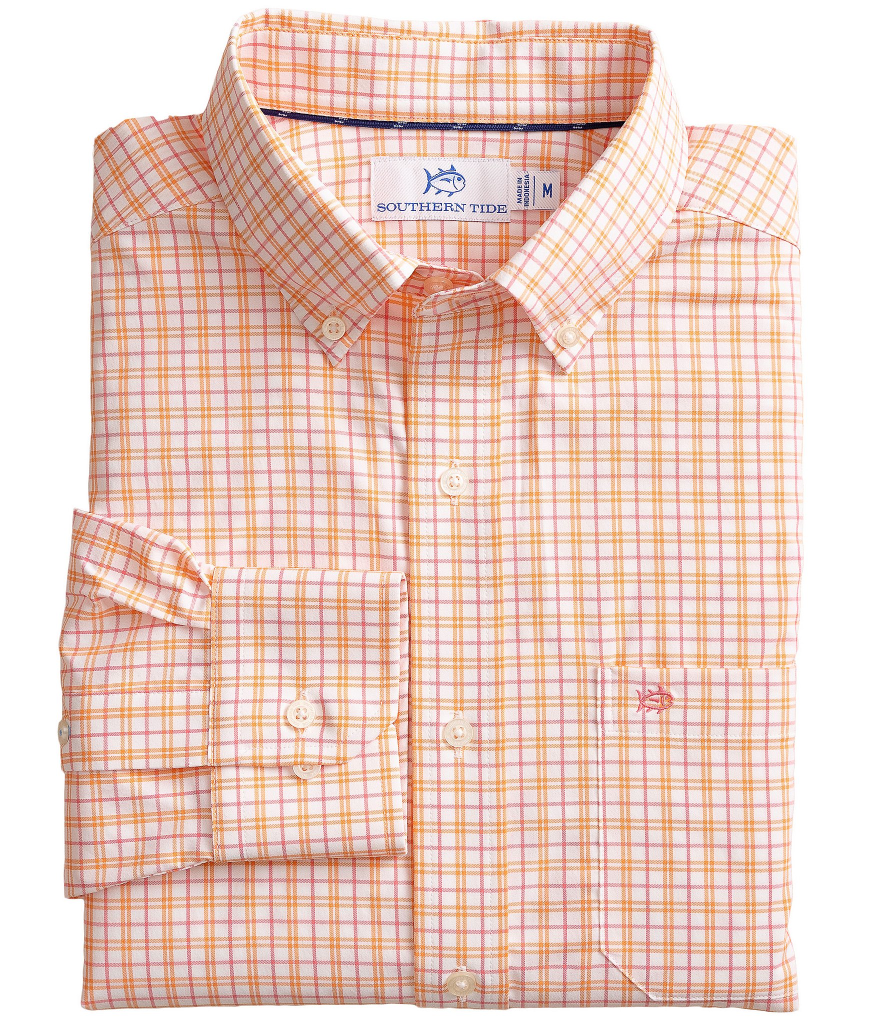 Southern Tide Intercoastal Performance Stretch Turnberry Plaid Long Sleeve Woven Shirt