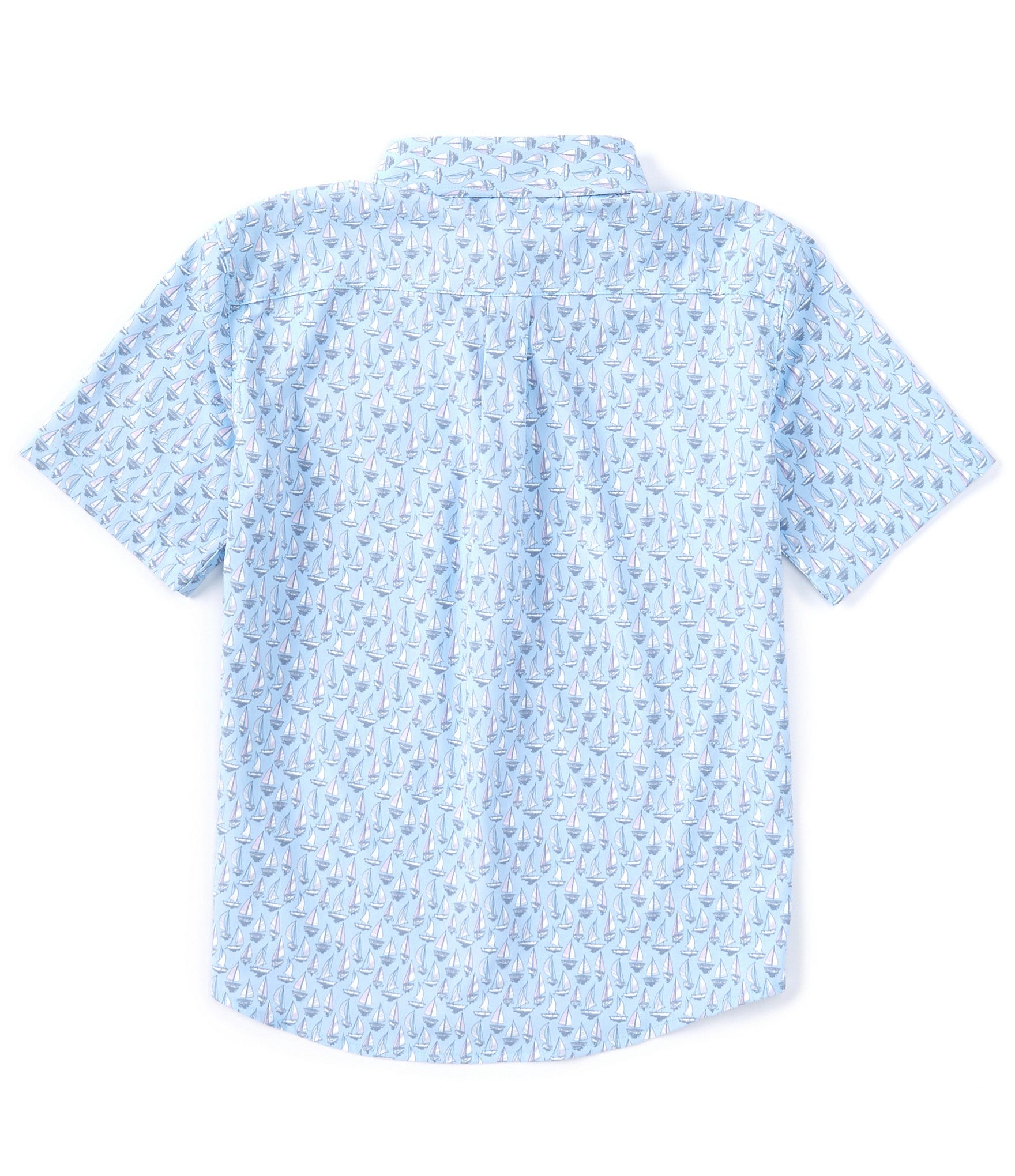 Southern Tide Little/Big Boys 4-16 Short Sleeve 'Forget A-Boat It' Button-Front Shirt