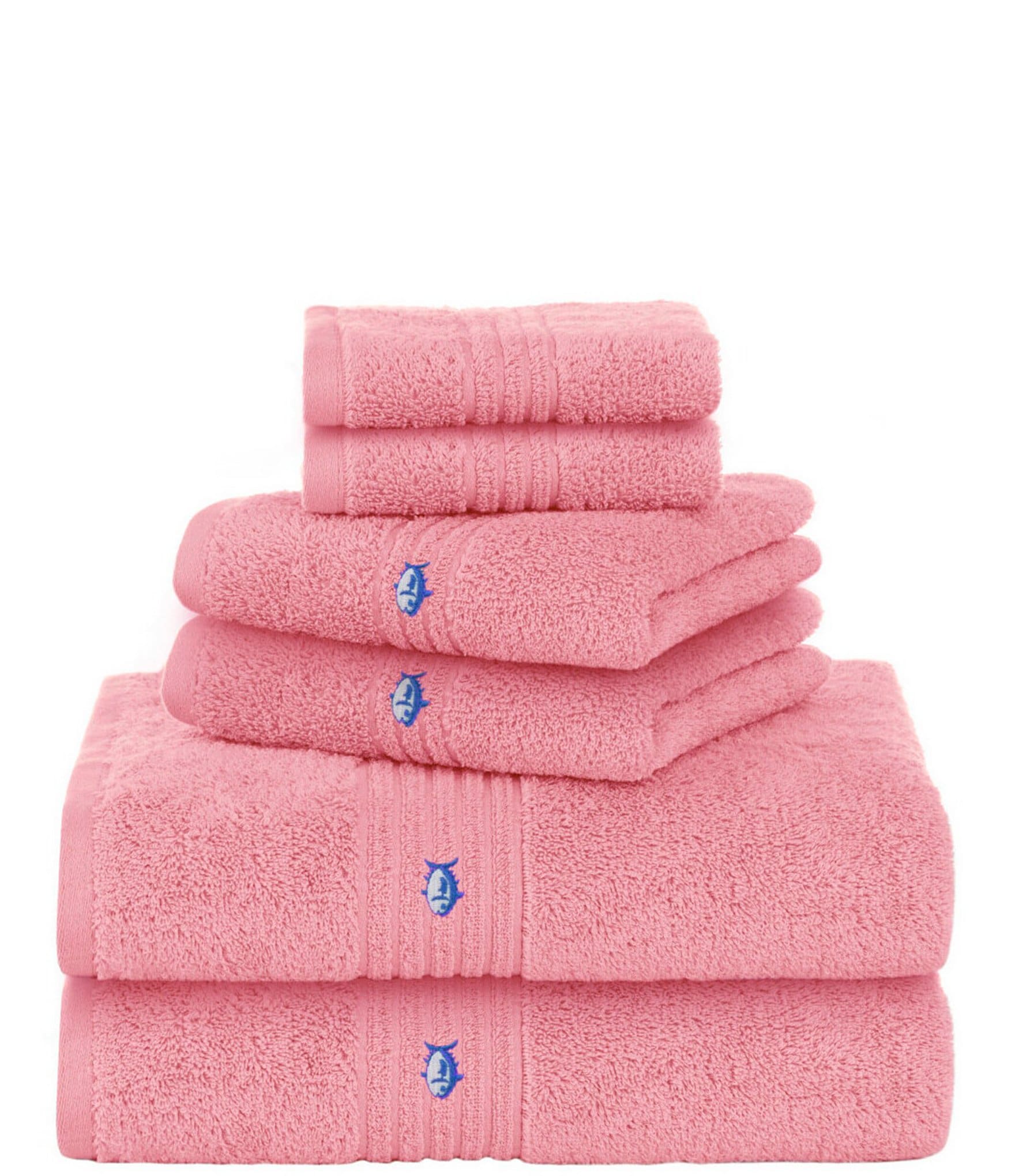 Southern Tide Breton Striped 2-Pack Bath Towels Pink