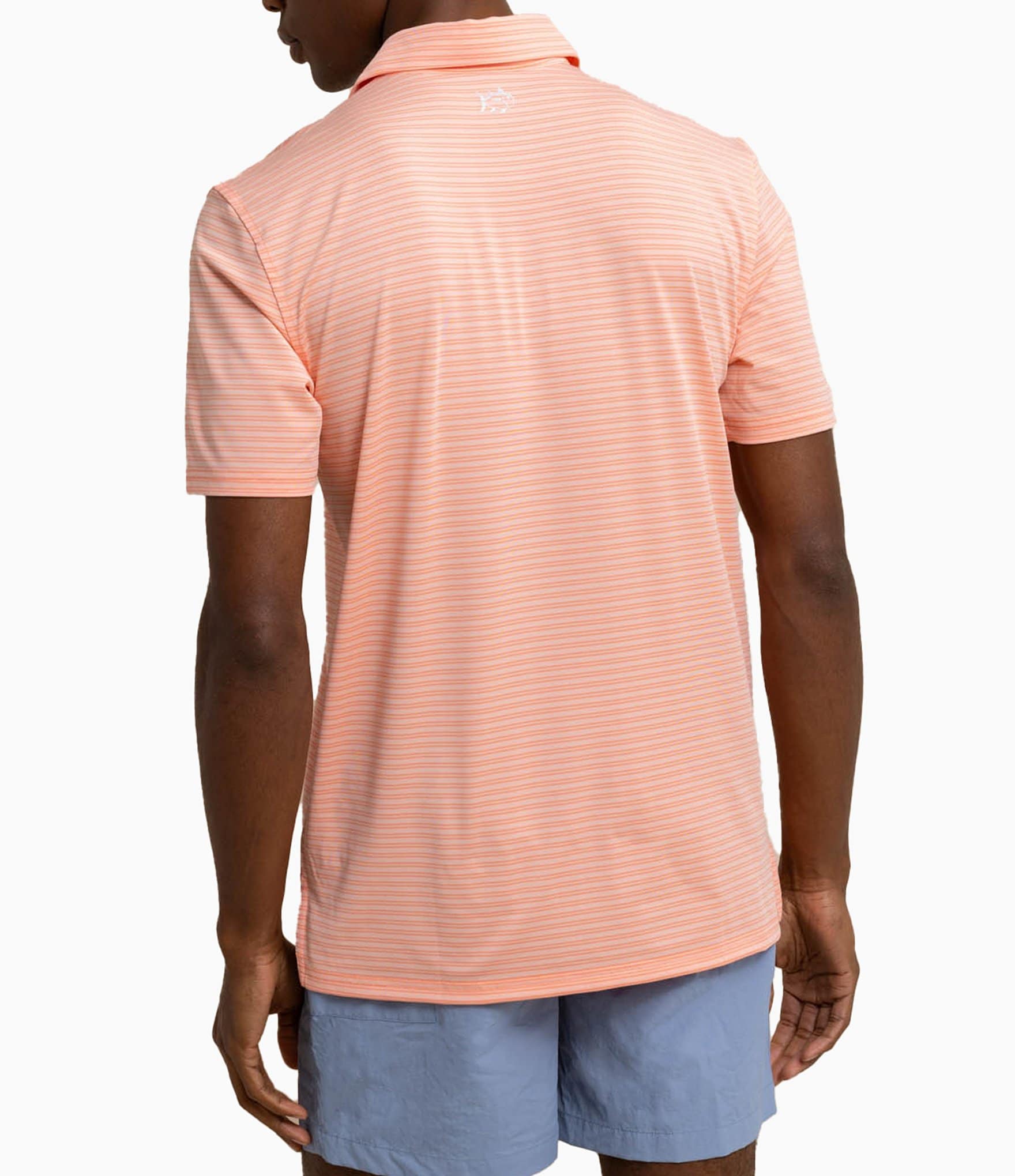 Southern Tide Performance Stretch Driver Baywoods Stripe Short Sleeve Polo Shirt