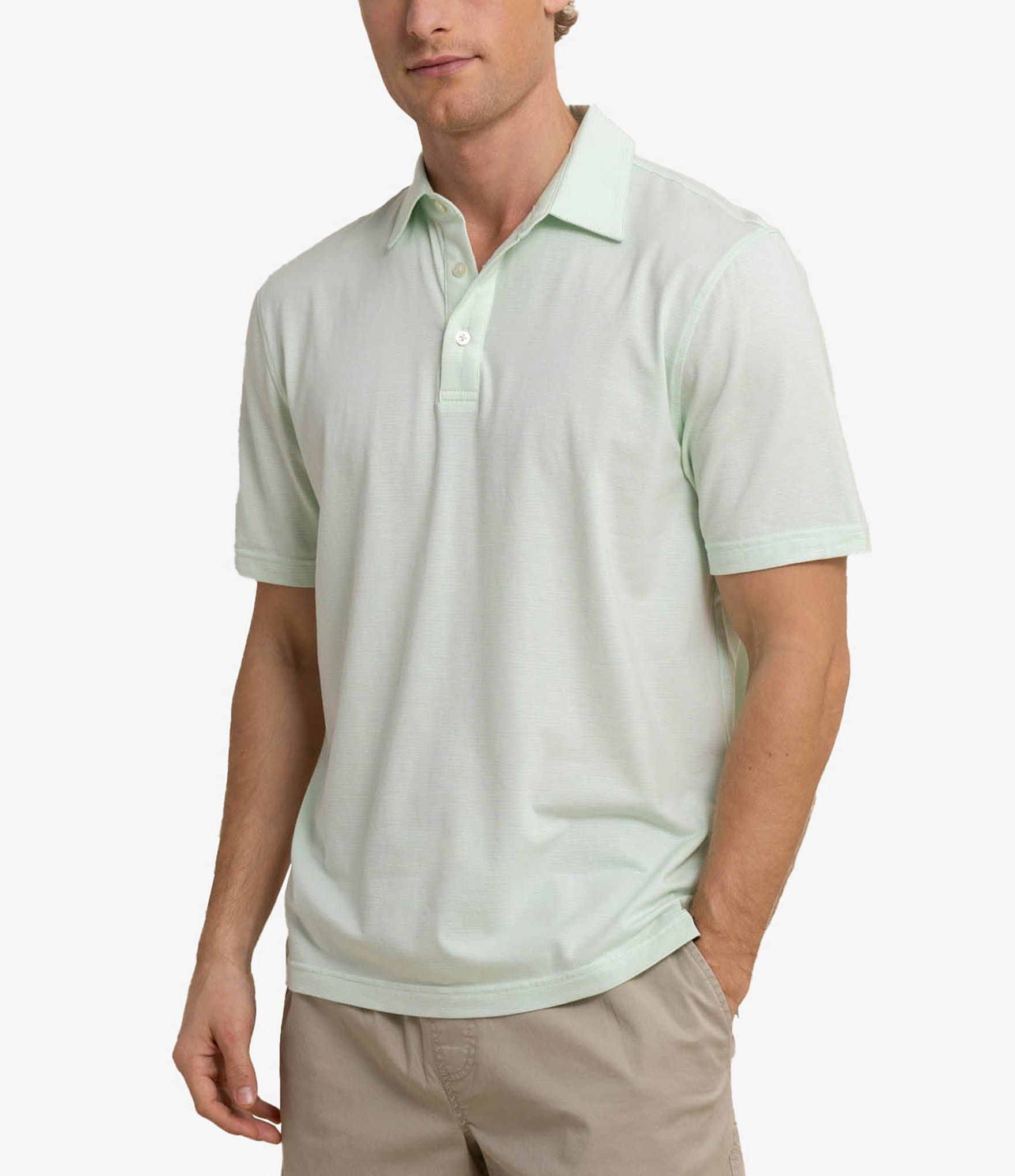 Southern Tide Seaport Davenport Stripe Short Sleeve Polo Shirt