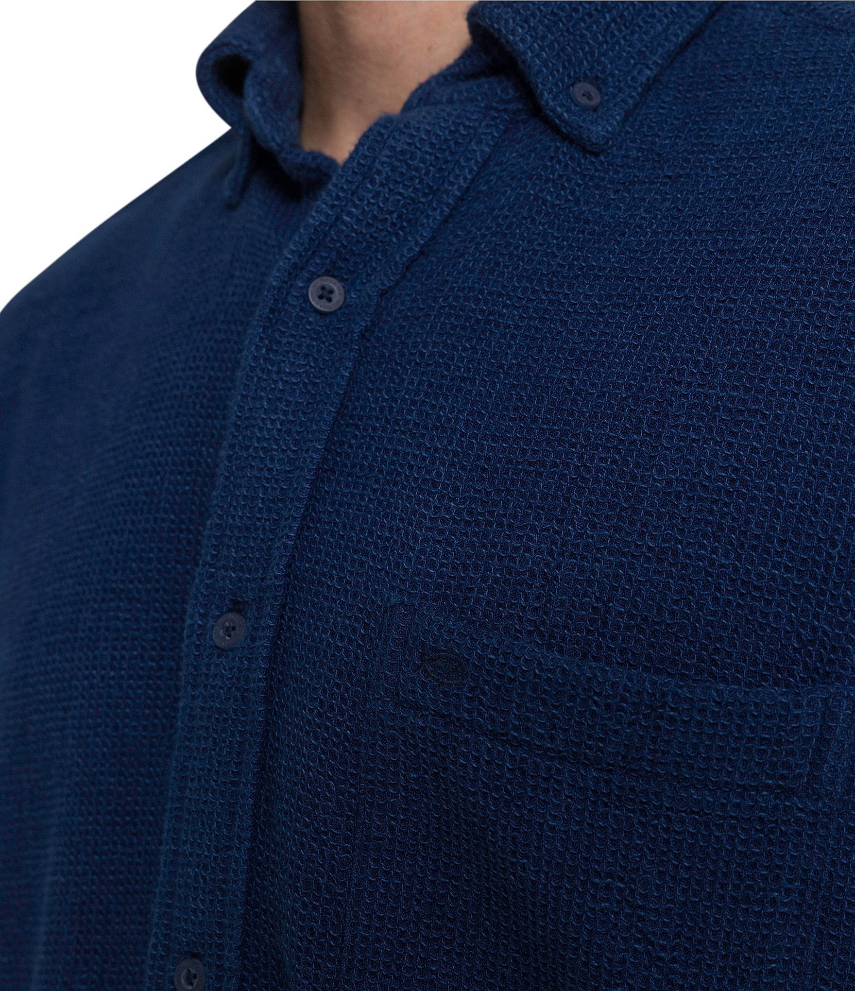 Southern Tide Waffle Weave Long Sleeve Woven Shirt